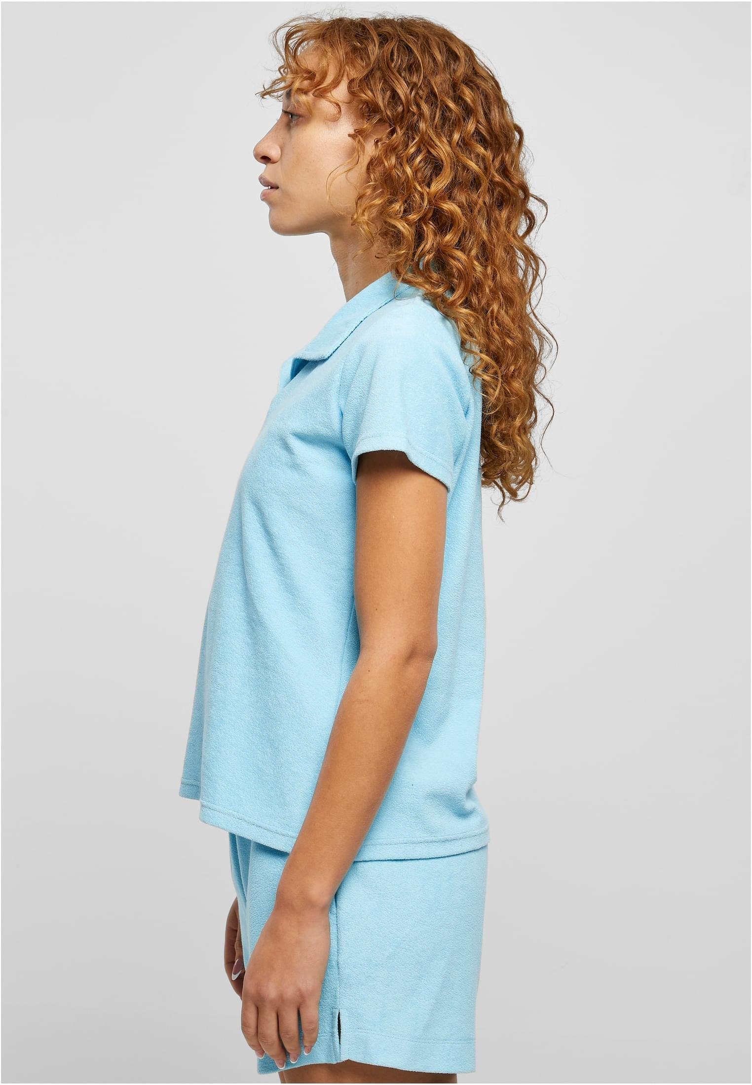 (1-tlg) balticblue URBAN CLASSICS Polo Ladies Towel Kurzarmshirt Tee Damen