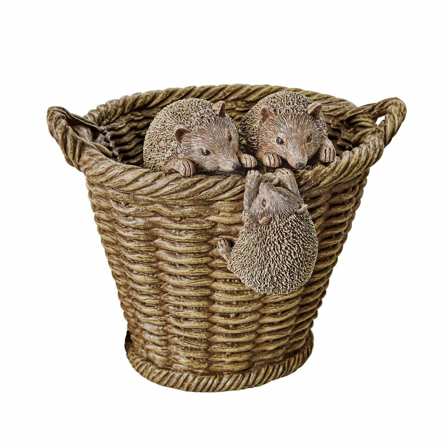 Mirabeau Übertopf -Blumentopf Gabriel in Rattan Optik mit Deko-Igeln Braun günstig online kaufen