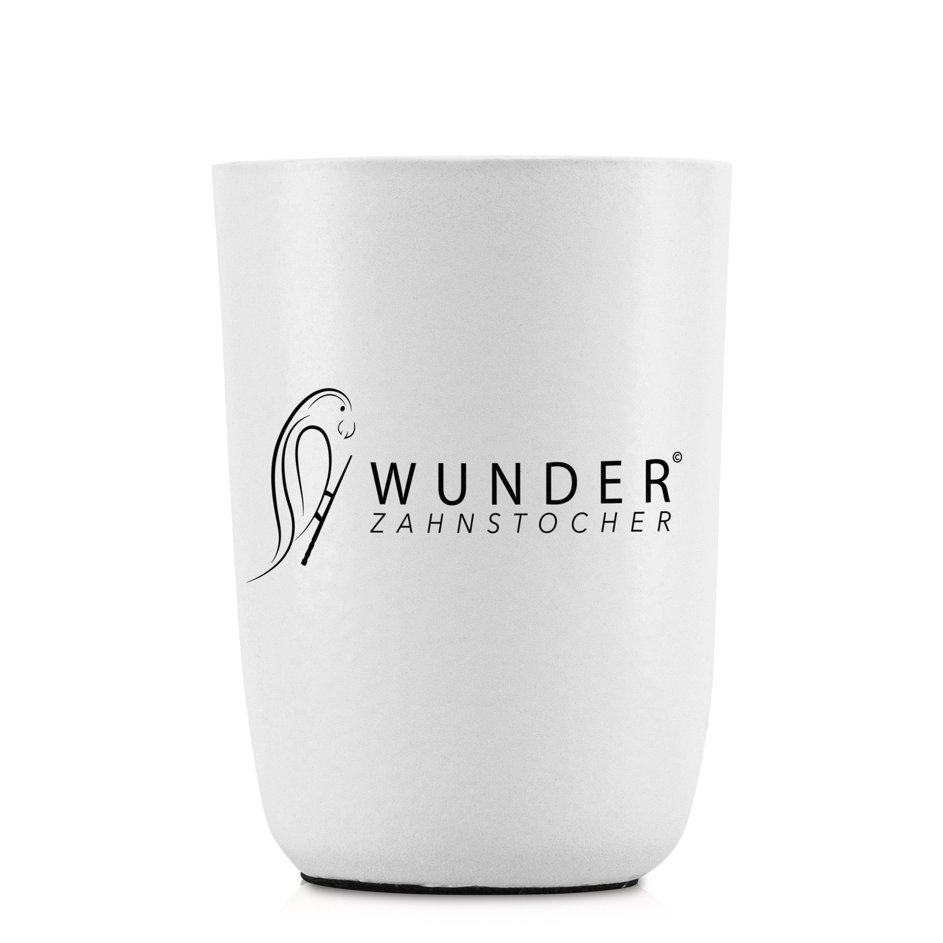 Wunder Zahnstocher Mundpflegecenter Wunder Zahnstocher Aluminium Becher für Zahnstocher in weiß