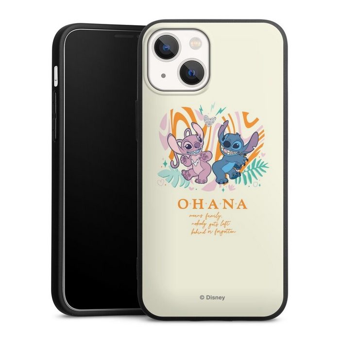 DeinDesign Handyhülle Lilo & Stitch Offizielles Lizenzprodukt Disney Stitch and Angel Apple iPhone 13 Mini Silikon Hülle Premium Case Handy Schutzhülle