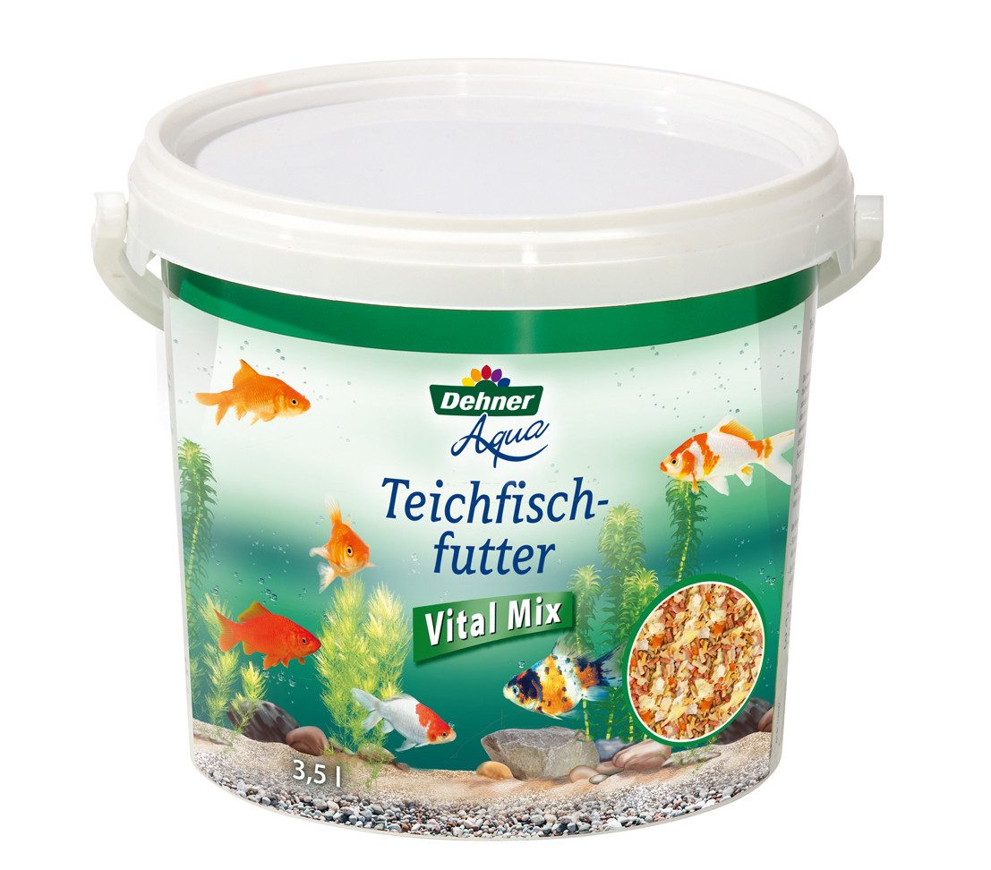 Dehner Teichfischfutter Vital Mix, 595 g, Hauptfutter für: Fische, Teichfische, für vitale und gesunde Fische im Gartenteich