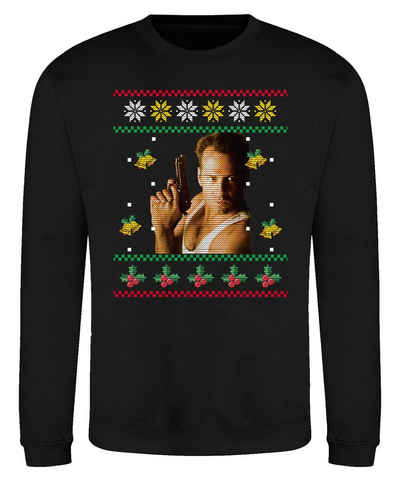Quattro Formatee Sweatshirt John McClane - Stirb Langsam Ugly Sweater Pullover Sweatshirt (1-tlg)