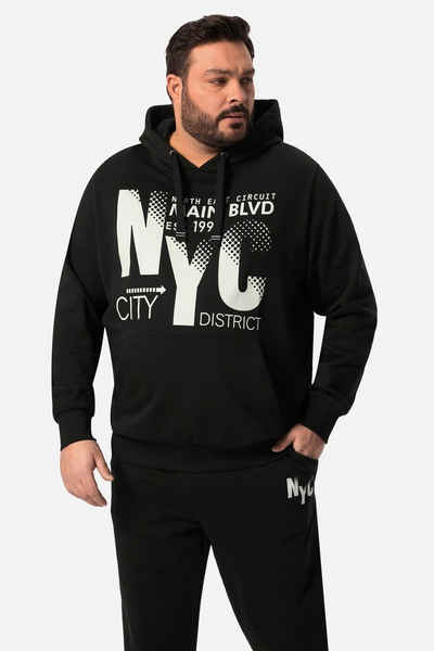 Men Plus Sweatshirt Men+ Hoodie Kapuzensweater NYC Print bis 80/82