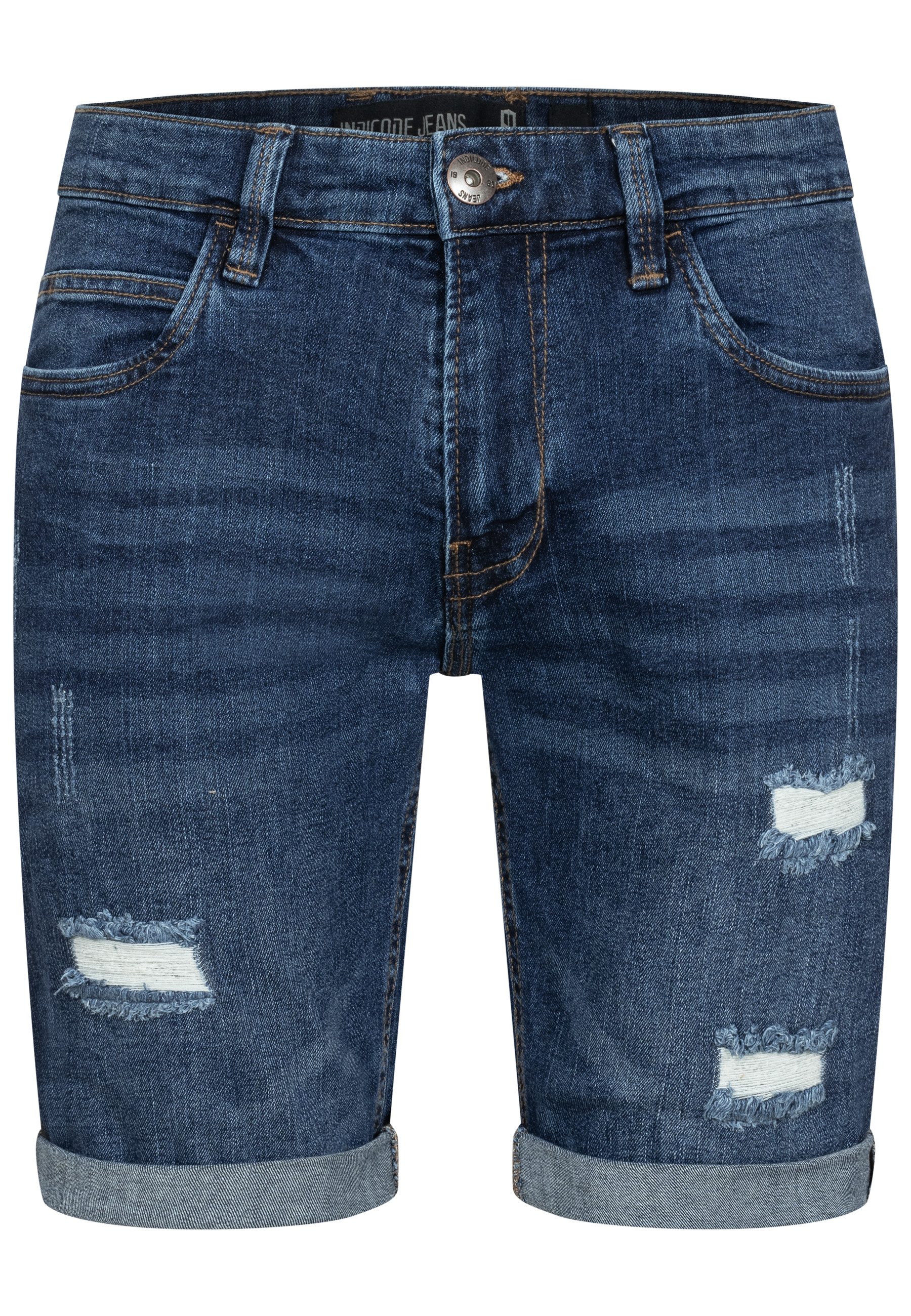 Indicode Jeansshorts Herren Caden Jeans Shorts Herrenshorts mit 5 Taschen, günstig online kaufen