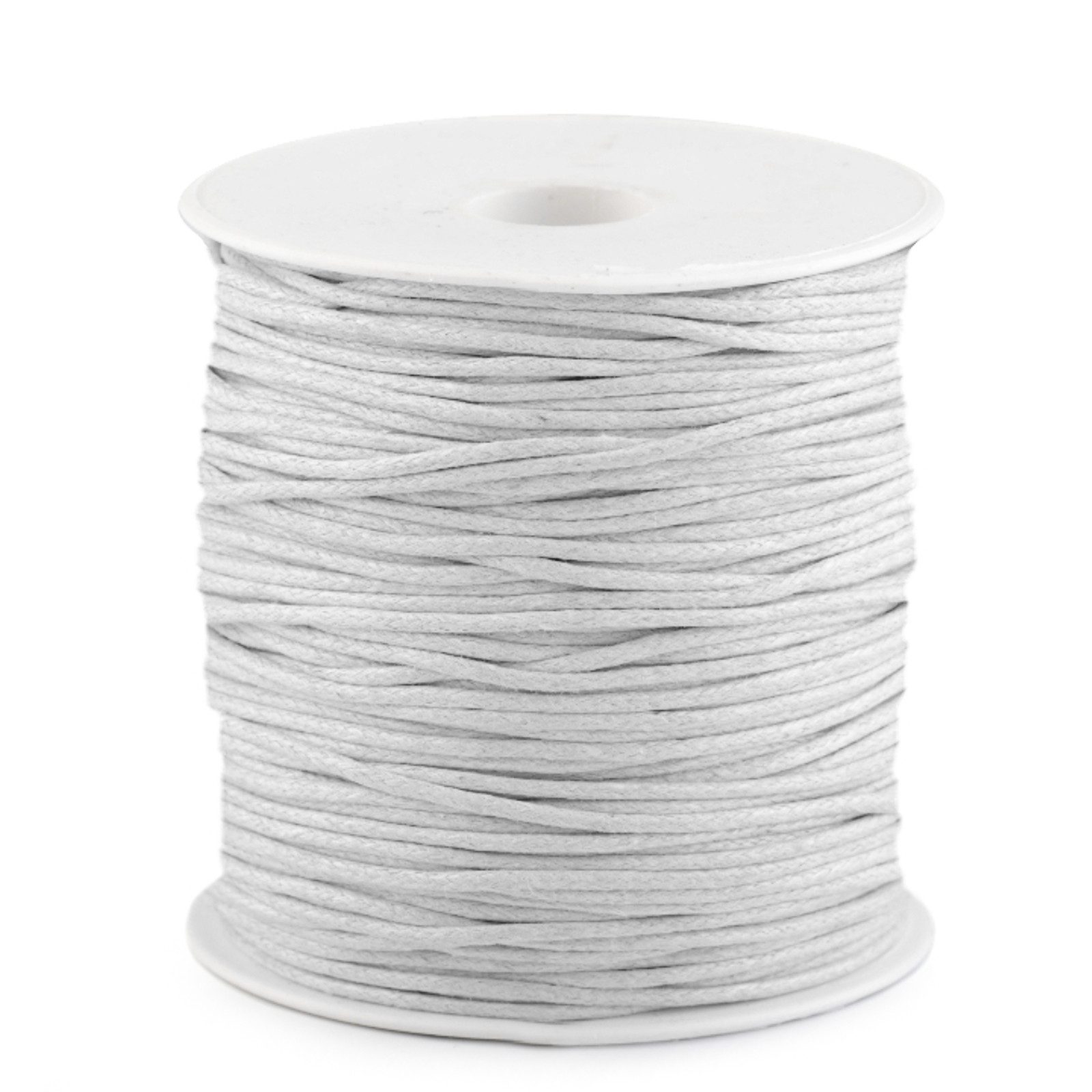 maDDma Seil 85-100m Gewachste Baumwollschnur 1,5-2mm (Wickel auf Spule), weiß