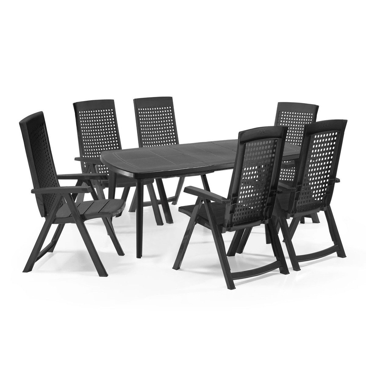 Shaf Gartenlounge-Set Milano 7-teilig anthrazit, inkl. günstig online kaufen