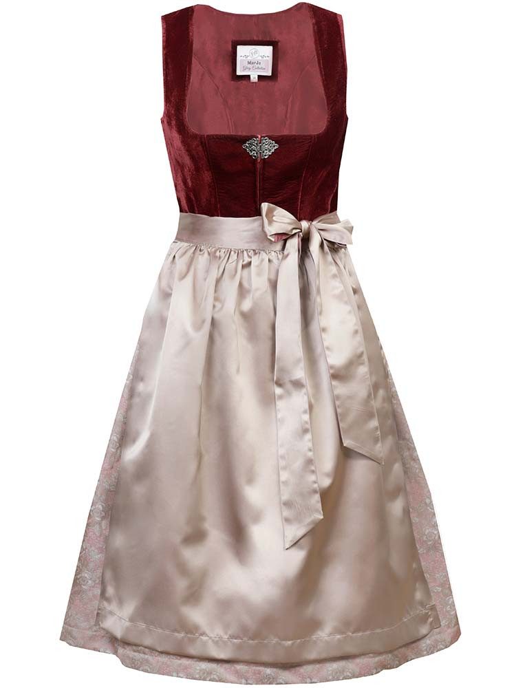 MarJo Dirndl Dirndl Fenja 65er Länge rot