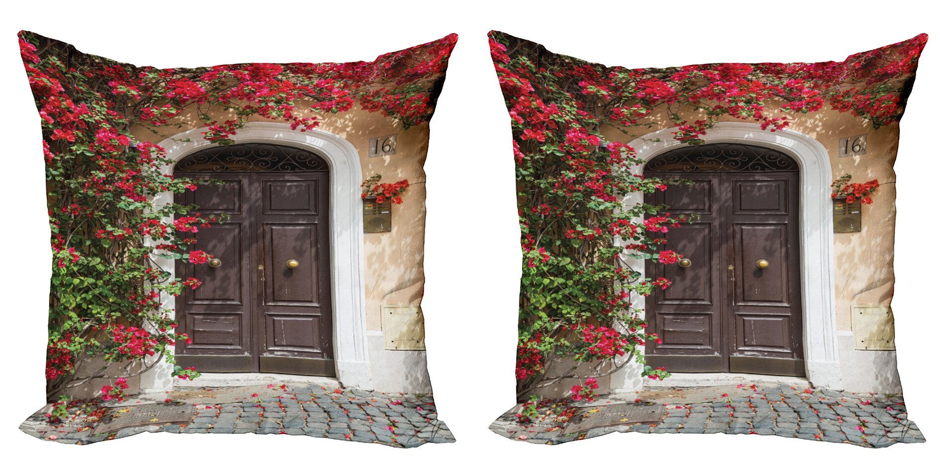 Digitaldruck, Modern Abakuhaus Alte mit Kissenbezüge marokkanisch (2 Stück), Blumen Accent Doppelseitiger Tür
