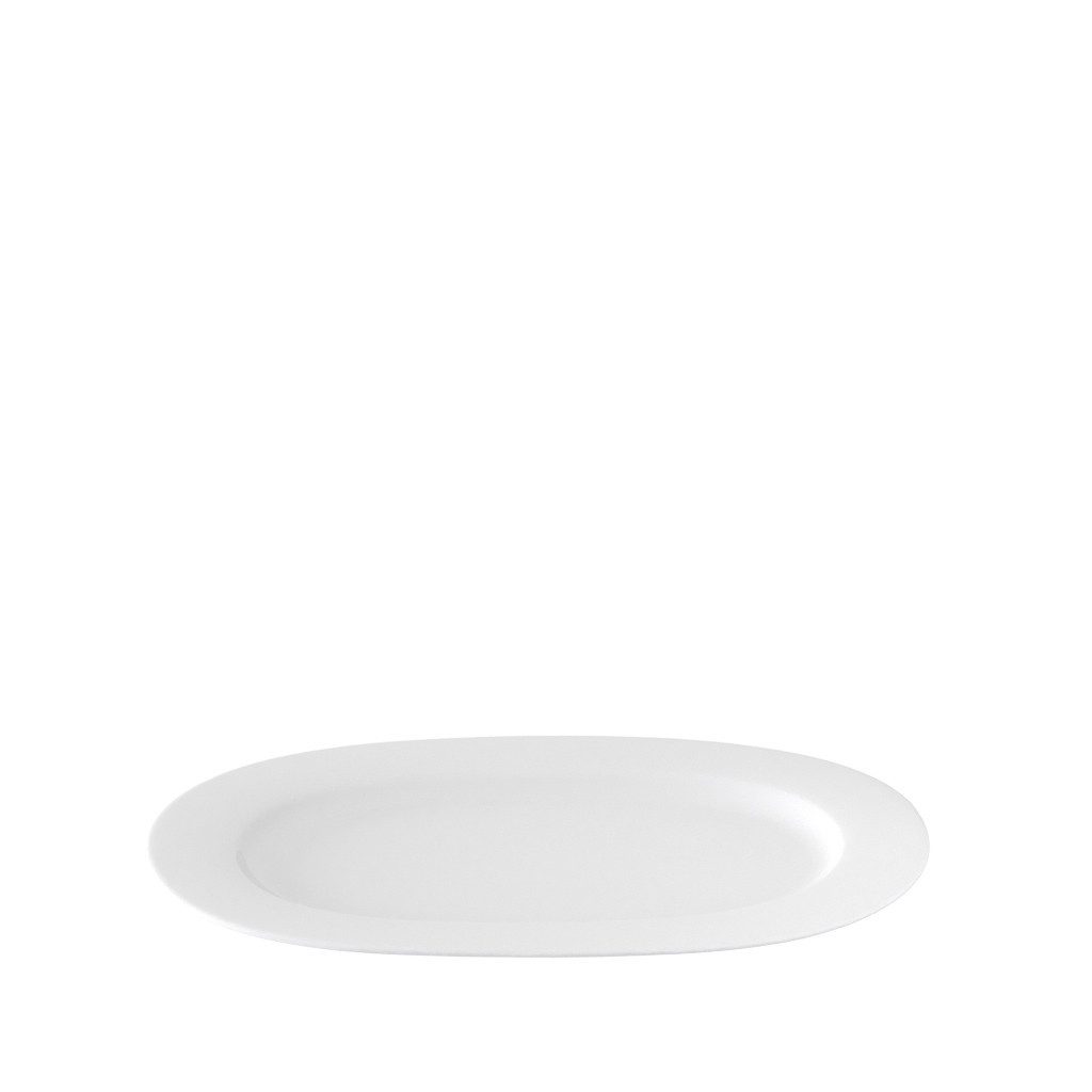 Villeroy & Boch Servierplatte Anmut Platte oval, Porzellan, (1-tlg), Premium Bone Porcelain, mikrow.- & spülm.sicher, Made in Germany