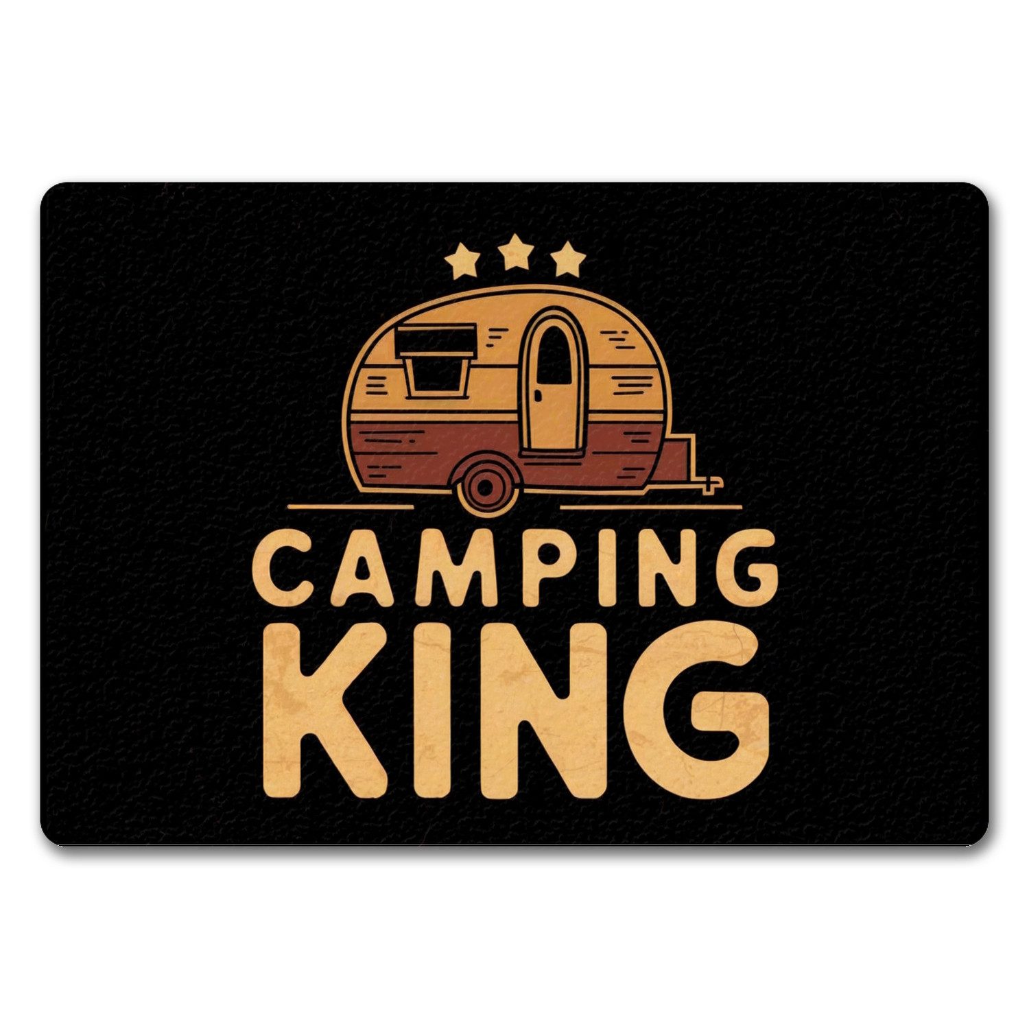 speecheese Fußmatte Campinganhänger - CAMPING KING Fußmatte in 35x50 cm ohne Rand