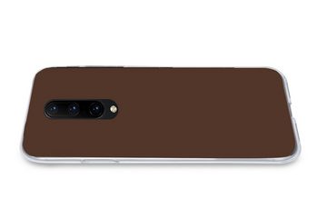 MuchoWow Handyhülle Braun - Dunkel - Farben, Phone Case, Handyhülle OnePlus 7 Pro, Silikon, Schutzhülle