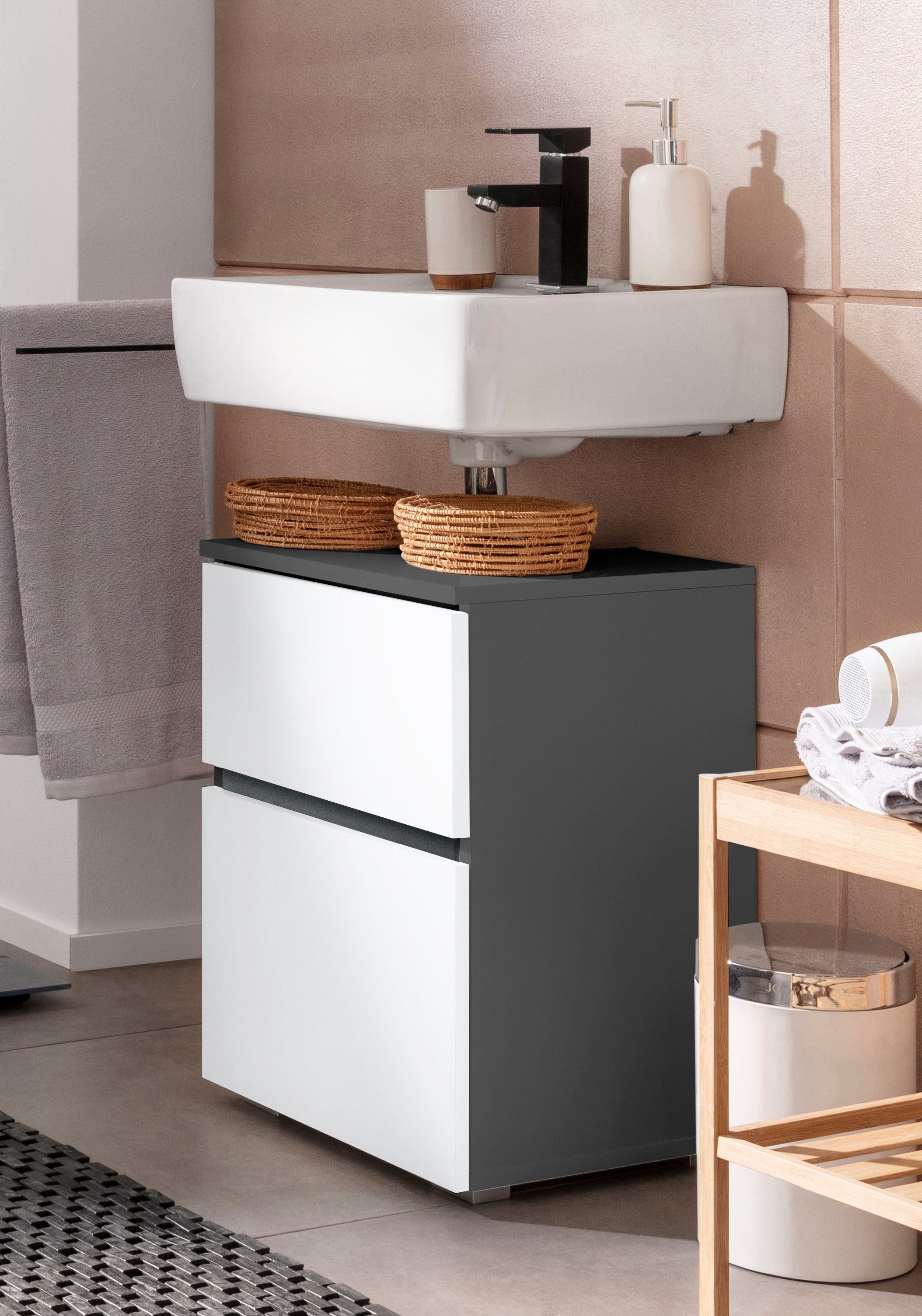 Home affaire Waschbeckenunterschrank Wisla Siphonausschnitt, Breite 40 cm, günstig online kaufen