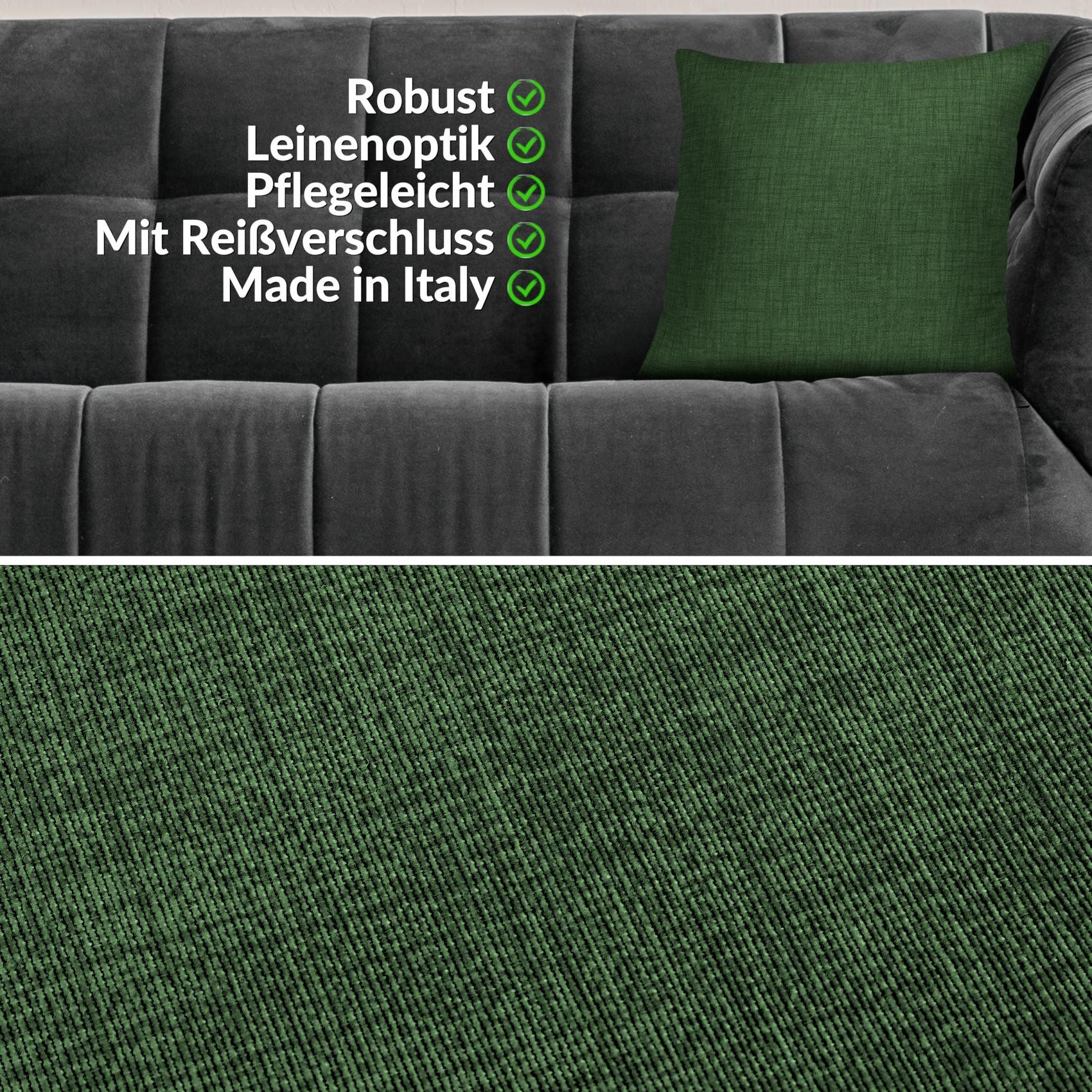 ANRO Dekokissen MrJack Kissenbezug Leinenoptik Deko Kissen Uni, Sofakissen günstig online kaufen