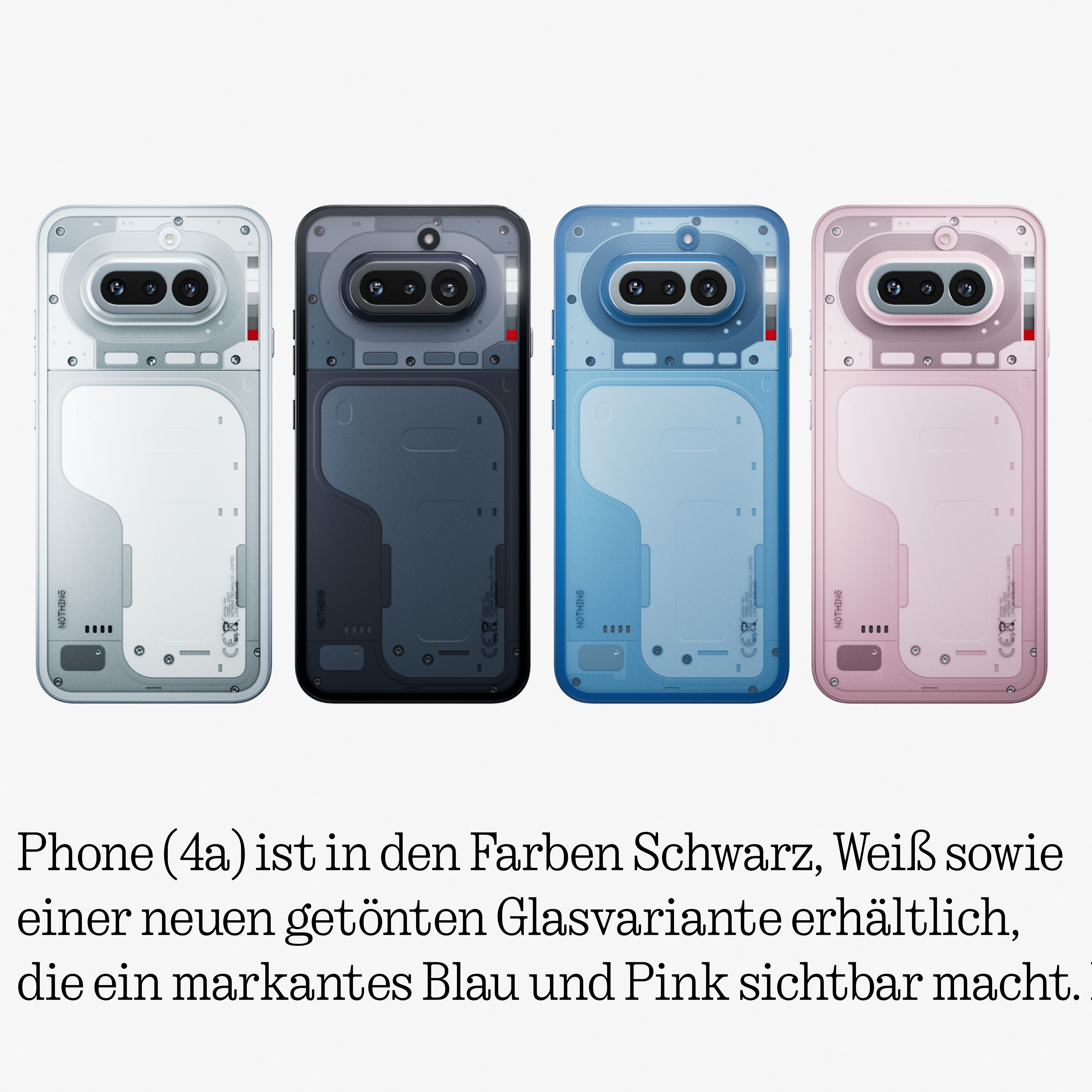 NOTHING Phone (4a) Smartphone (17,22 cm/6,78 Zoll, 128 GB Speicherplatz, 50 MP Kamera)