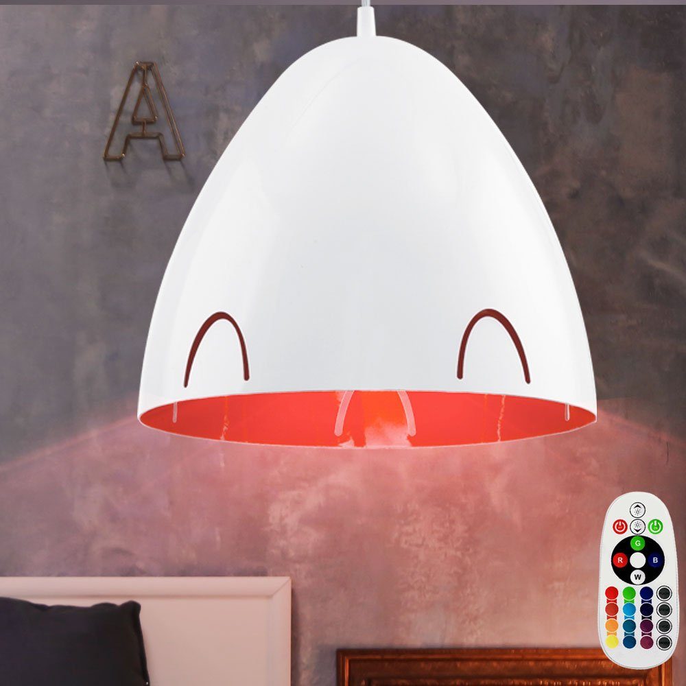 etc-shop LED Pendelleuchte, Leuchtmittel inklusive, Warmweiß, Farbwechsel, Pendel Lampe Ess Zimmer Hänge Beleuchtung Fernbedienung Dimmer im Set