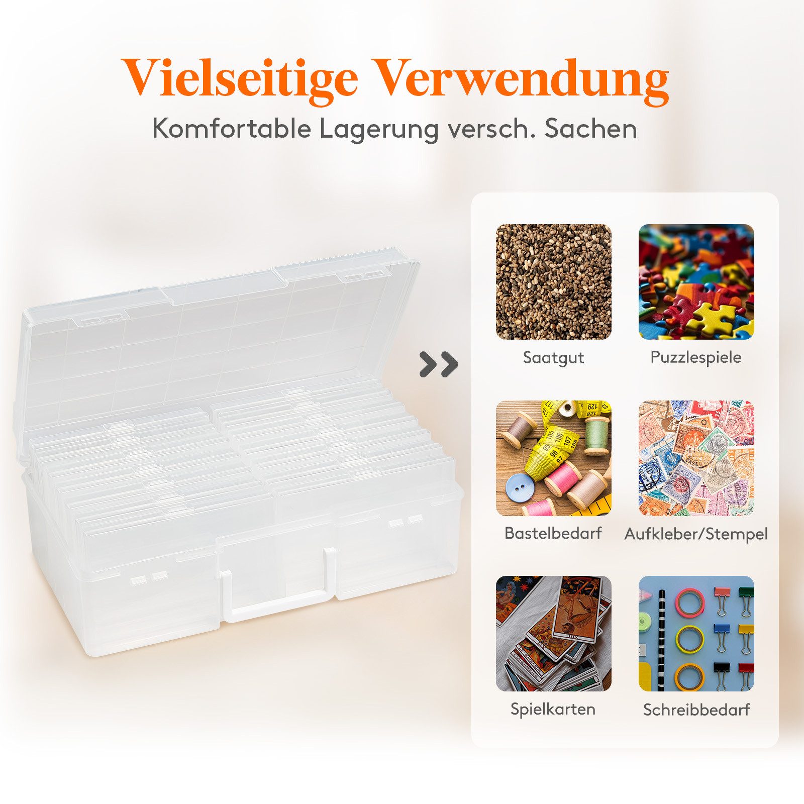 Lifewit Fotobox Foto Aufbewahrungsbox, 10x15cm, Fotobox 14 innere Fotofäche günstig online kaufen