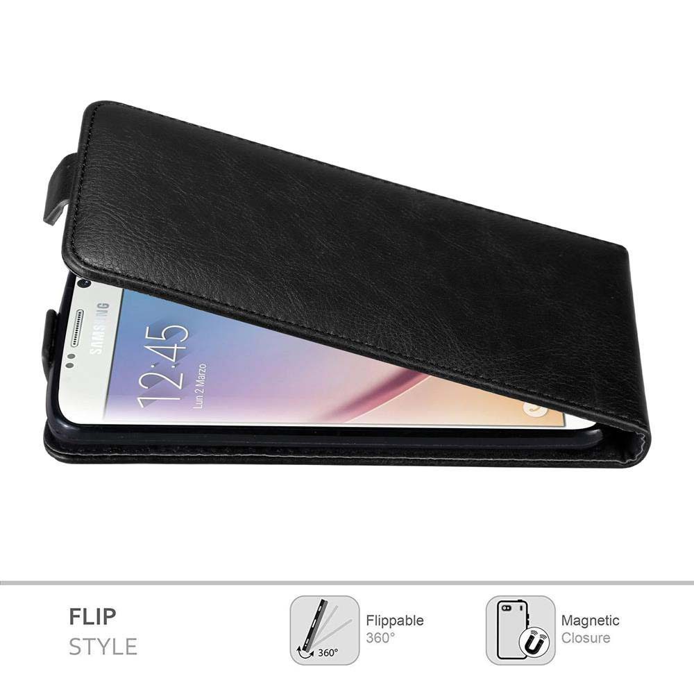 Cadorabo Handyhülle für Samsung Galaxy S6 Hülle Samsung Galaxy S6, Handy Schutzhülle, Klappbare Hülle, Kunstleder mit Magnetverschluss