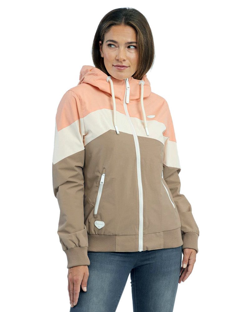 Ragwear Outdoorjacke Damen Nuggie Block light peach