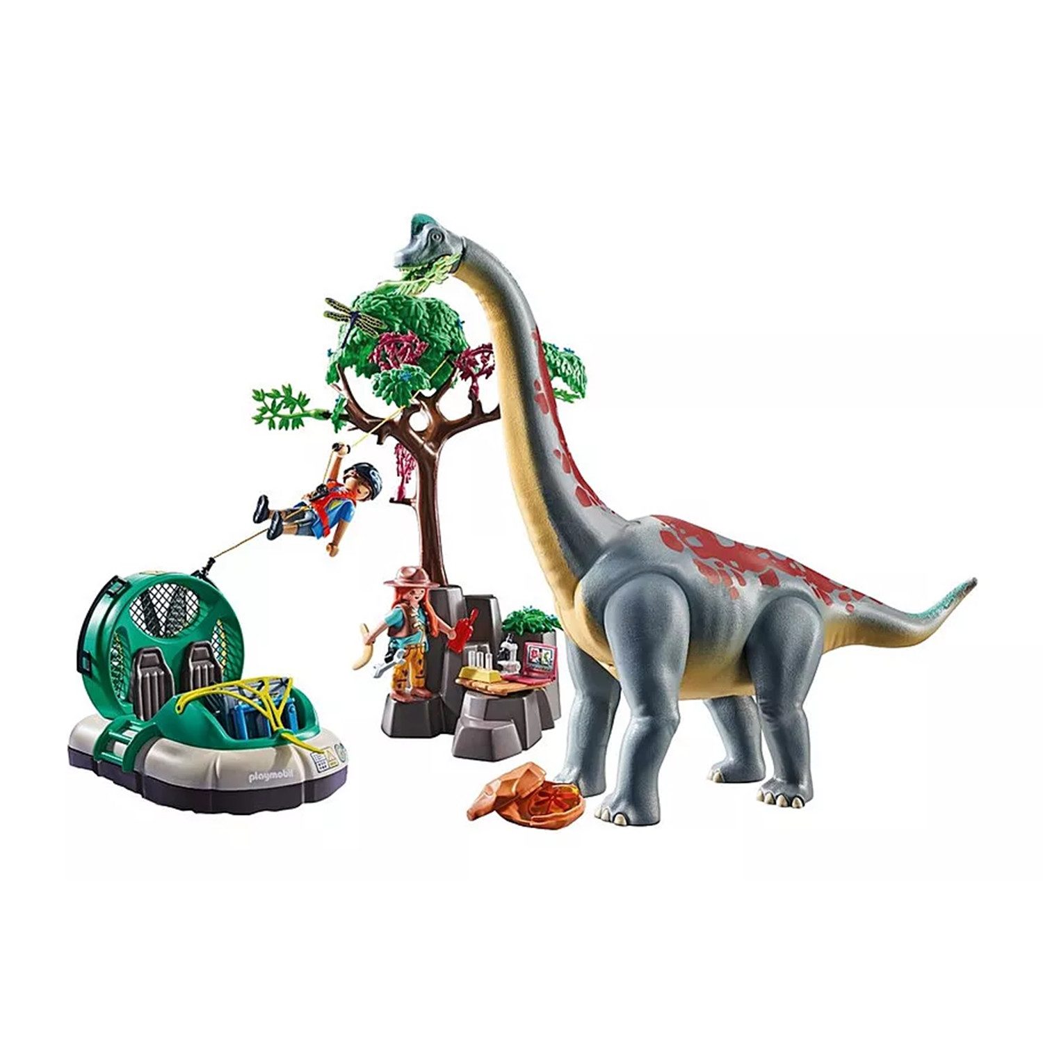 Playmobil® 71819 Dinos Brachiosaurus-Begegnung mit Luftkissenboot Konstruktions-Spielset – Bild 2 von 5