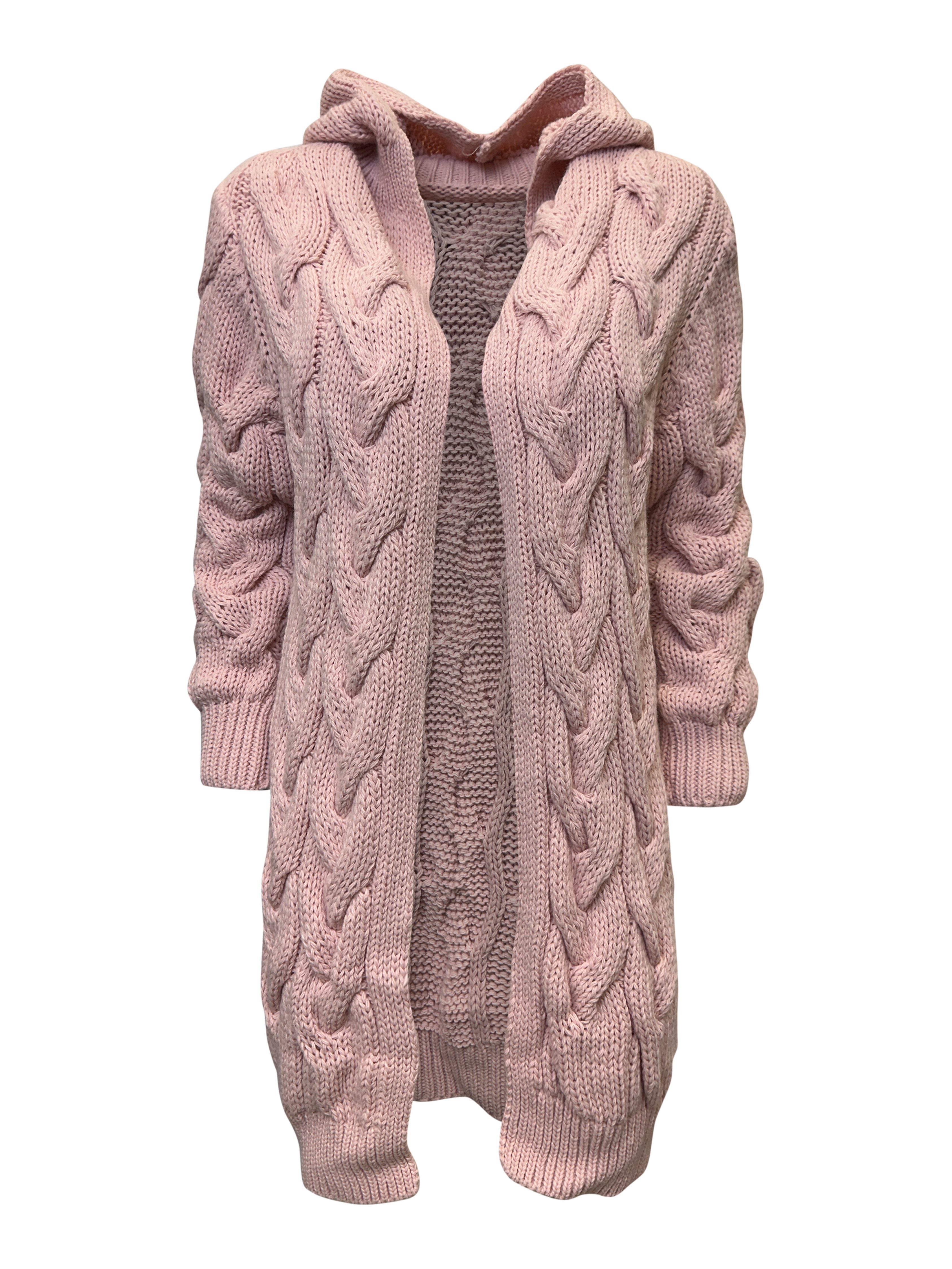 Worldclassca Kapuzenstrickjacke Worldclassca lange Strickjacke Zopfmuster günstig online kaufen