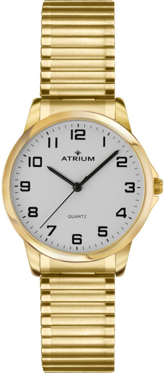 Atrium Quarzuhr A37-60, Armbanduhr, Damenuhr, Flexband, Zugband