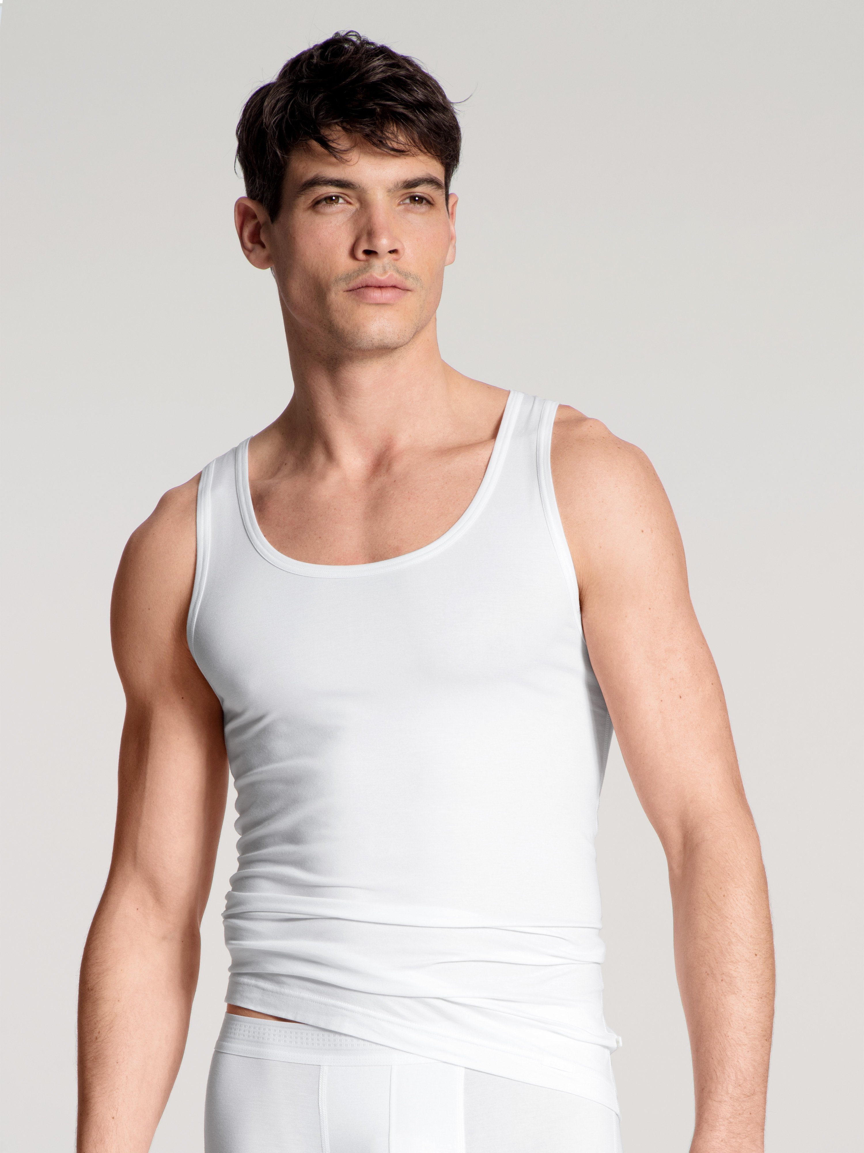 CALIDA Tanktop Focus Rundhals, Single Jersey Qualität, elastisch, schnelltrocknend