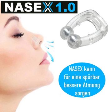 MAVURA Schnarchstopper NASEX DAS ORIGINAL Premium Nasenklammern Nasenclip Nasenspreizer, Nasenring magnetisch Schnarchen Sport Fitness Version 1.0 [2er Set]