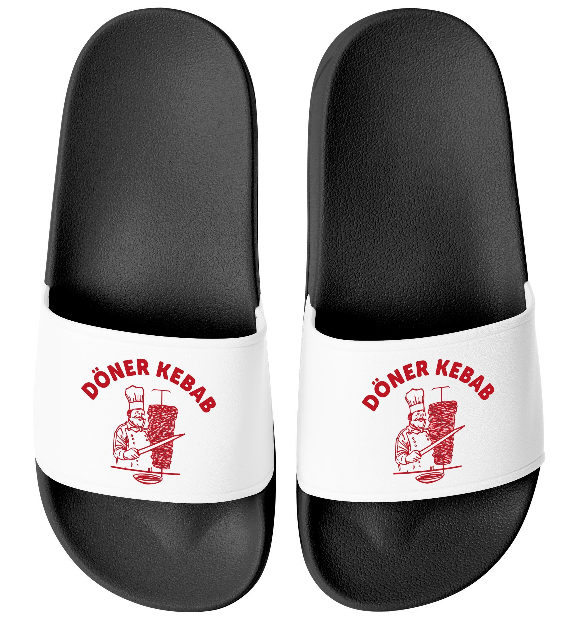 MoonWorks Badeschlappen Lustig Bedruckt Döner Kebab Badelatschen Unisex mit günstig online kaufen
