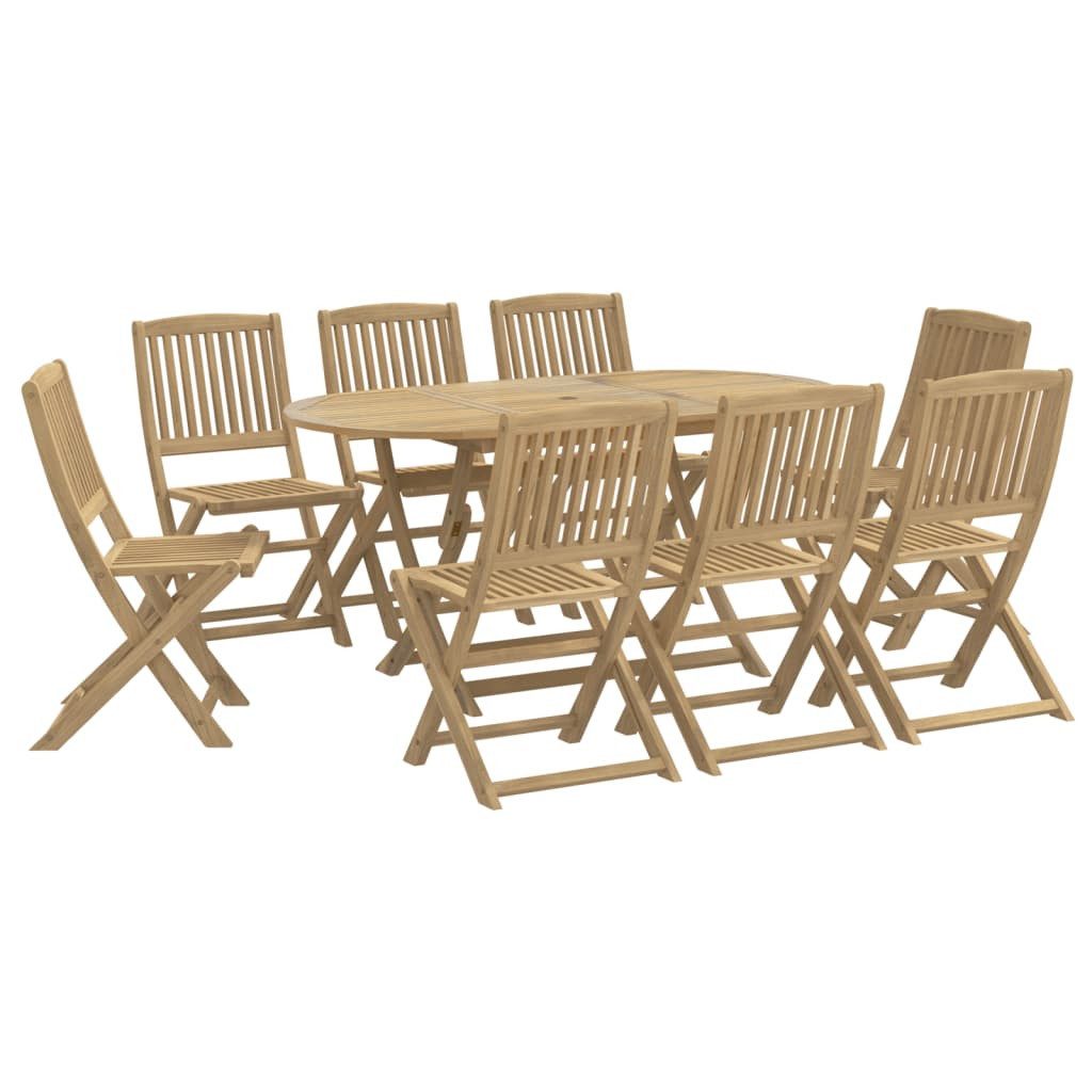 vidaXL Garten-Essgruppe 9-tlg. Garten-Essgruppe Massivholz, (9-tlg) günstig online kaufen