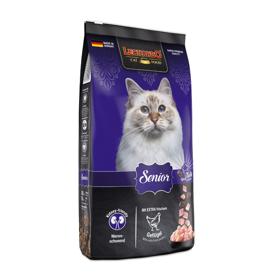 Leonardo Catfood Senior - gut verdauliches Trockenfutter für ältere Katzen, Trockenfutter für: Katzen