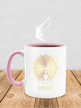 Shirtracer Tasse Namaste Yoga Chakra Mandala, Keramik, Yoga