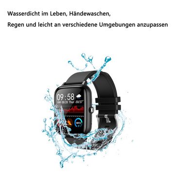 Diida P6 Smartwatch,Fitness-Uhren,Outdoor-Uhren,Bluetooth-Anrufe Smartwatch, Überwachung von Herzfrequenz, Blutdruck, Blutsauerstoff
