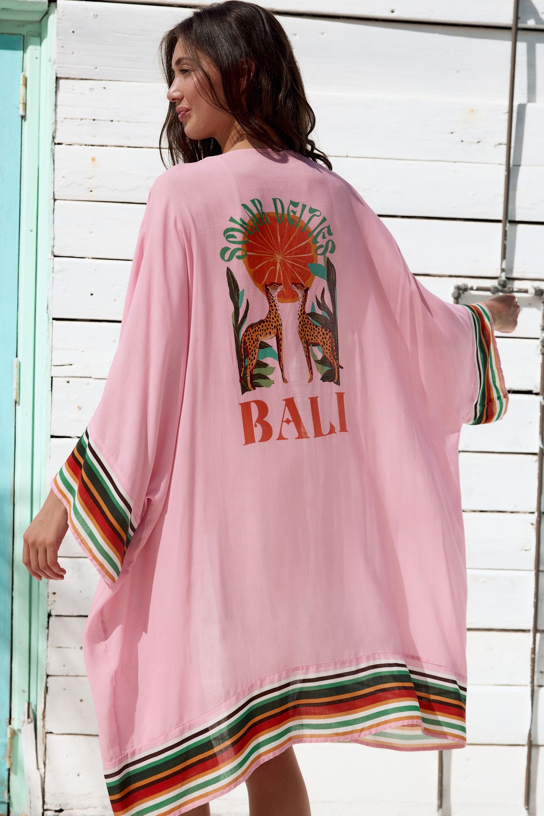 Next Strandkleid Langer, gespleißter Kimono (1-tlg) günstig online kaufen