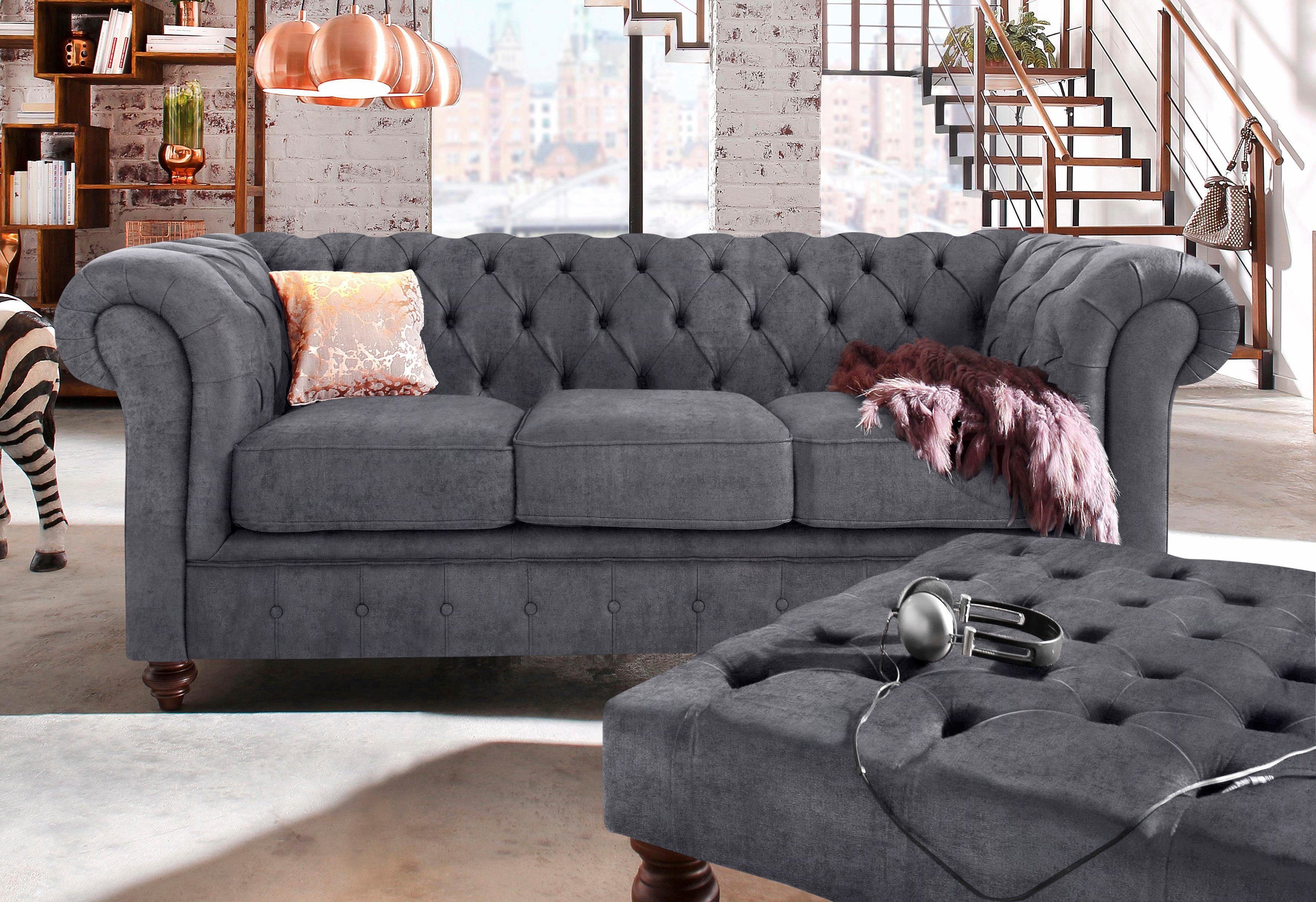 Premium collection by Home affaire Chesterfield-Sofa »Chesterfield«, mit  Knopfheftung, auch in Leder online kaufen | OTTO