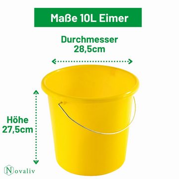 Novaliv Putzeimer -, (1-tlg), mit Maßeinteilung, Griff aus Metall