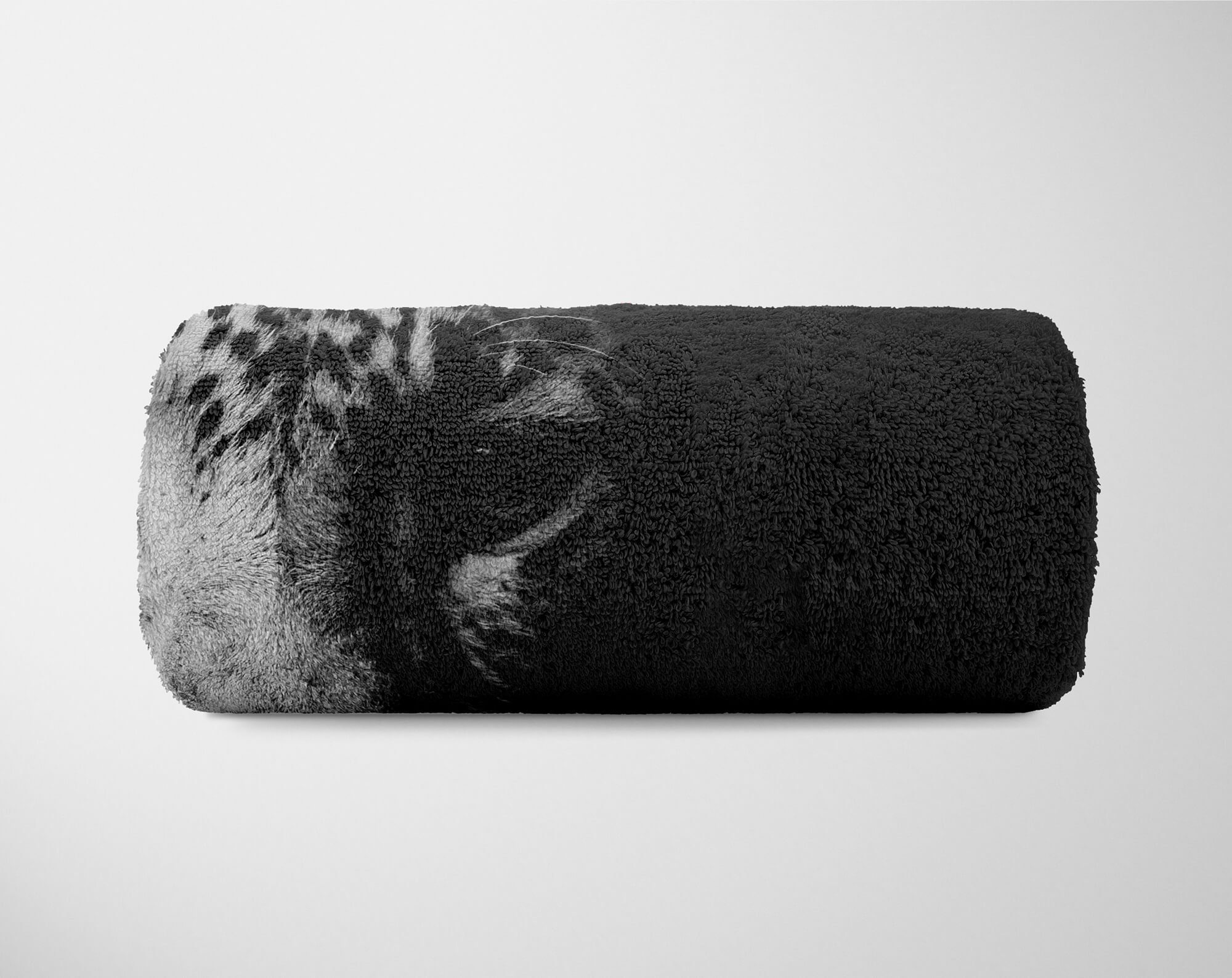 Kuscheldecke Schwarz Art Baumwolle-Polyester-Mix Jaguar mit Saunatuch Strandhandtuch Sinus Handtuch Tiermotiv (1-St), Wei, Handtücher Handtuch