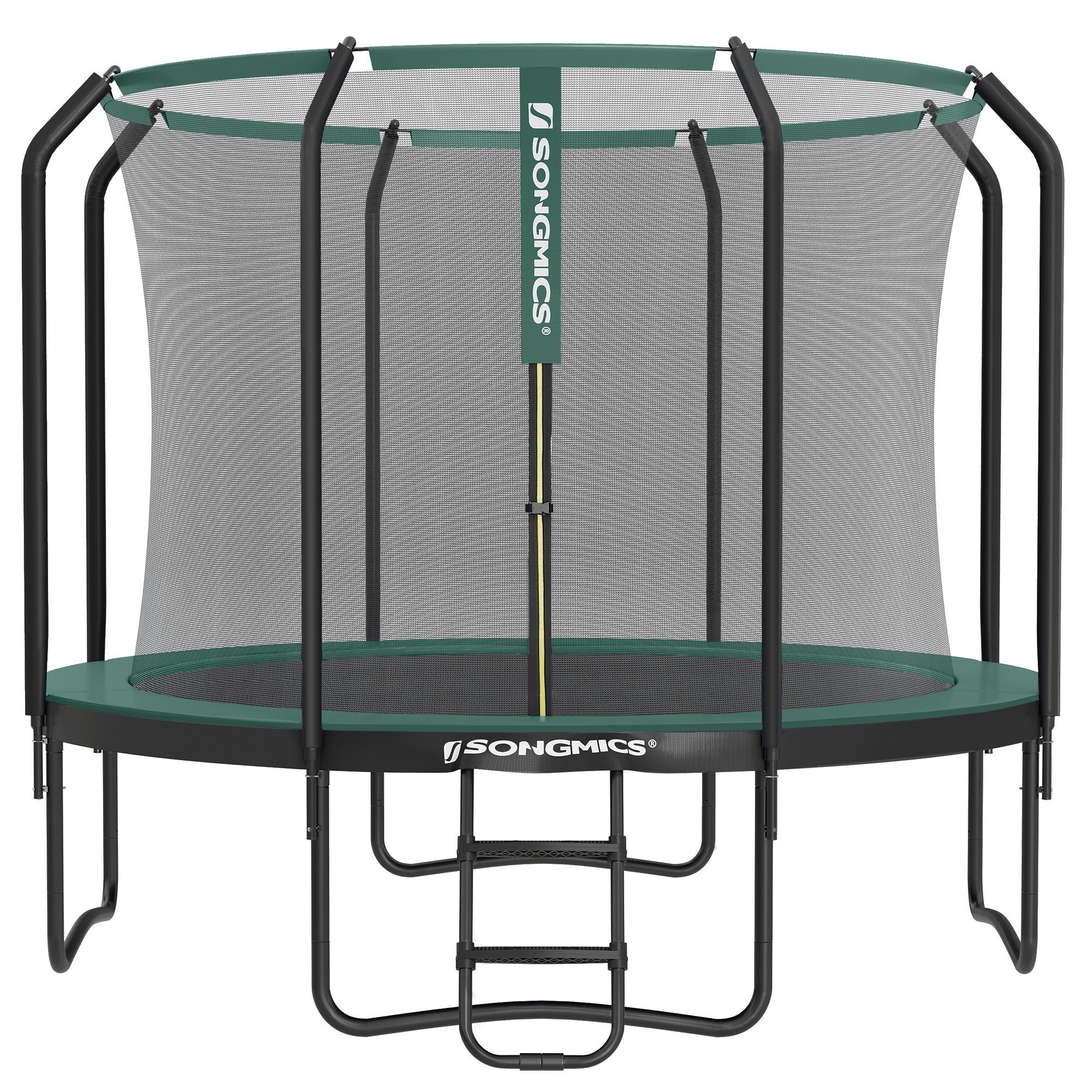 SONGMICS Gartentrampolin Ø 305/366 cm Trampolin, Ø 366 cm, gepolstertes Gestell