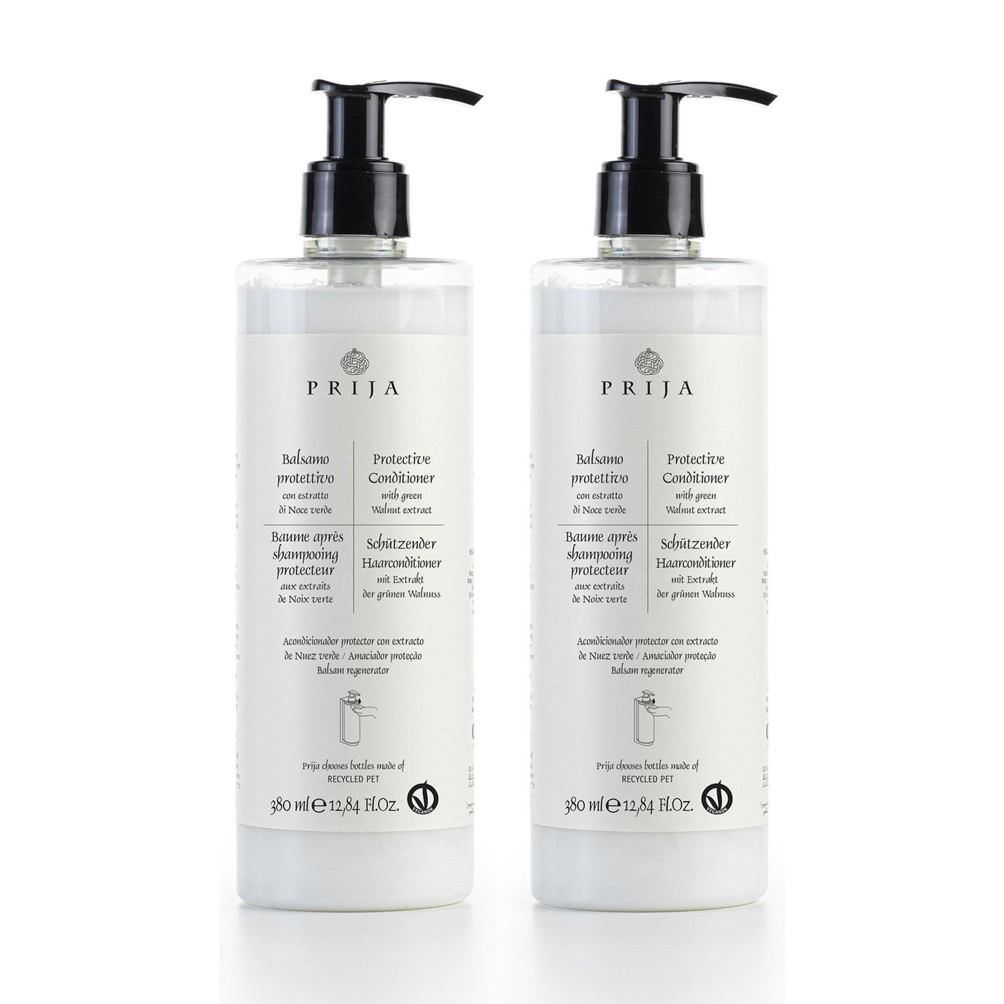 PRIJA Haarspülung PRIJA Conditioner 380ml mit grüner Walnuss Extrakt, 2-tlg.