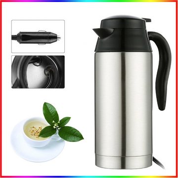 TWSOUL Tasse 750ml 12V/24v Auto-Heizung-Wasserkocher, 750ml aus Edelstahl, isoliert und verbrühungssicher