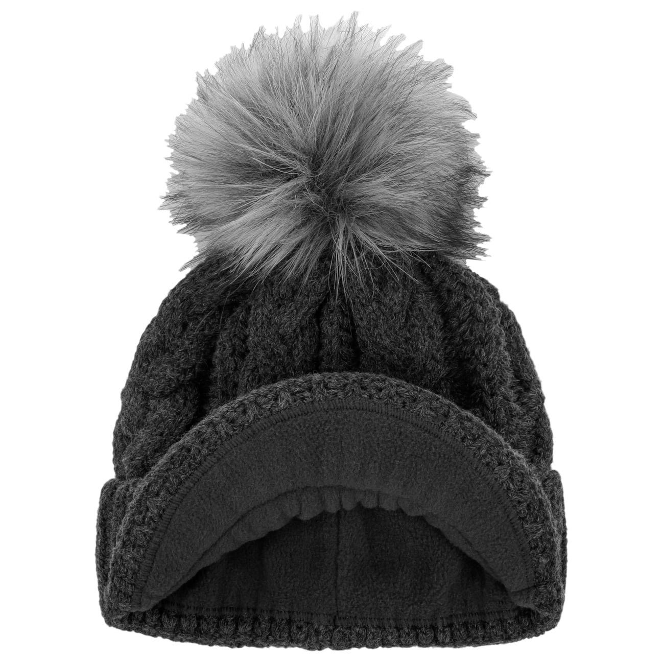 McBurn Bommelmütze (1-St) Beanie mit Schirm, Made in Italy