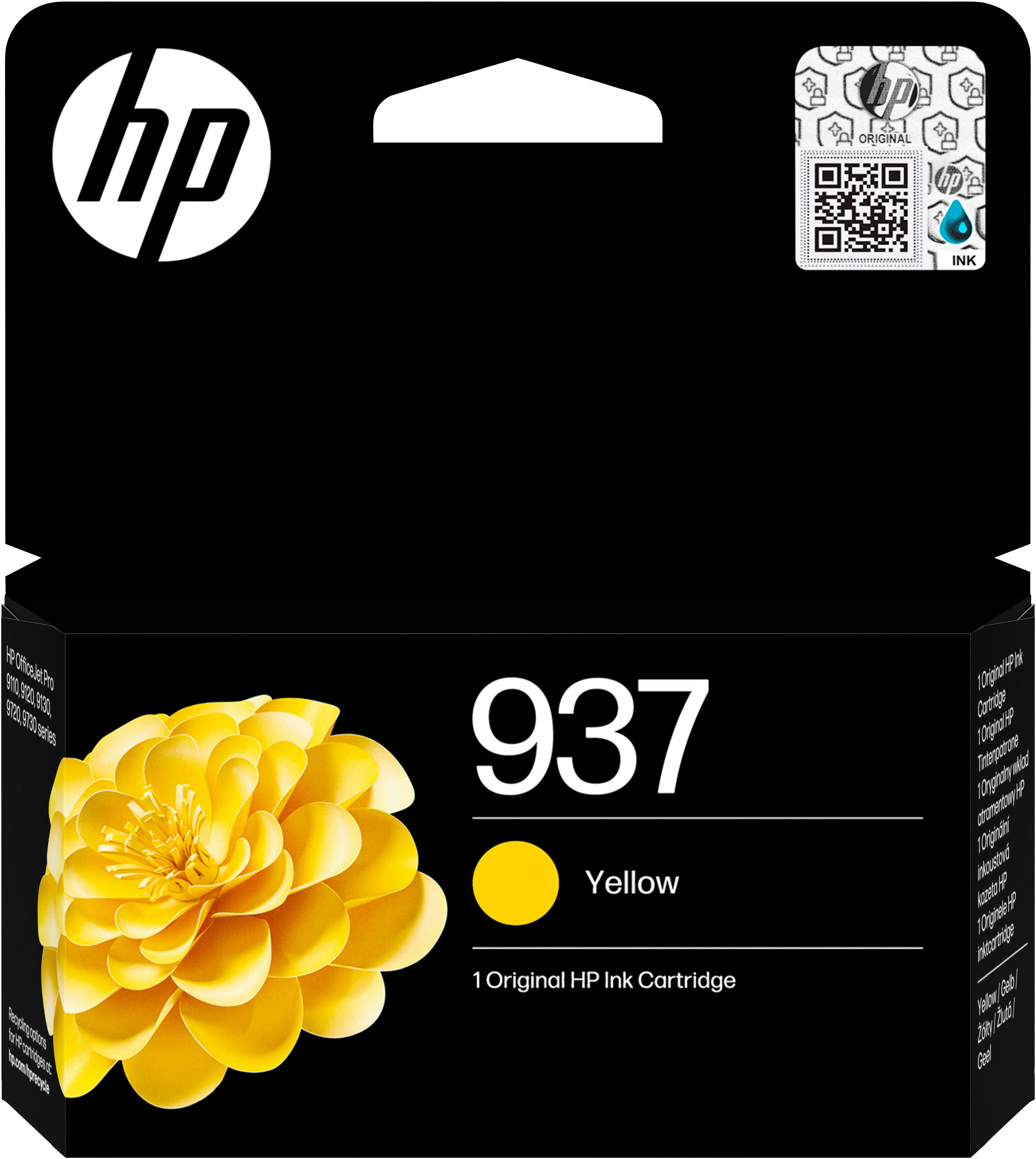 HP HP original Druckerpatrone 937 Yellow Tintenpatrone (3 Probemonate gratis* drucken)