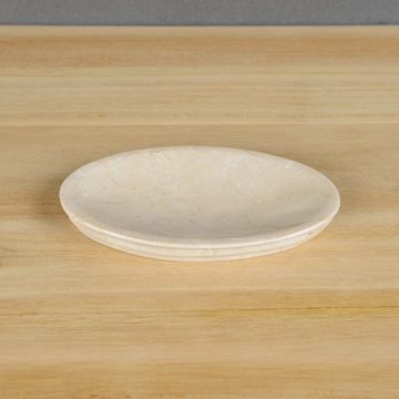 wohnfreuden Dekoschale Marmor Schale creme oval 16 cm, 1236