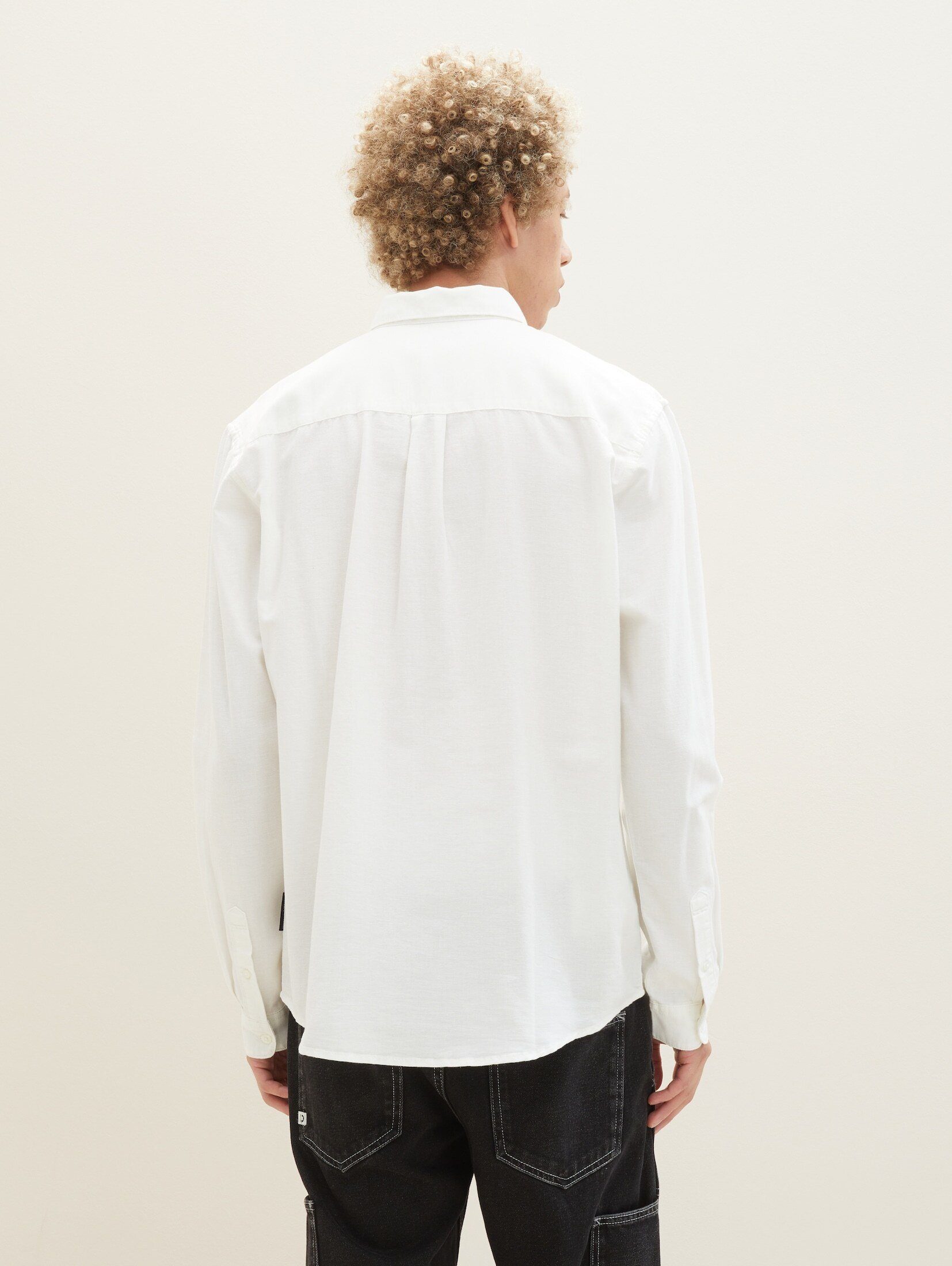 Denim White TAILOR Oxford Hemd Wool TOM Langarmhemd