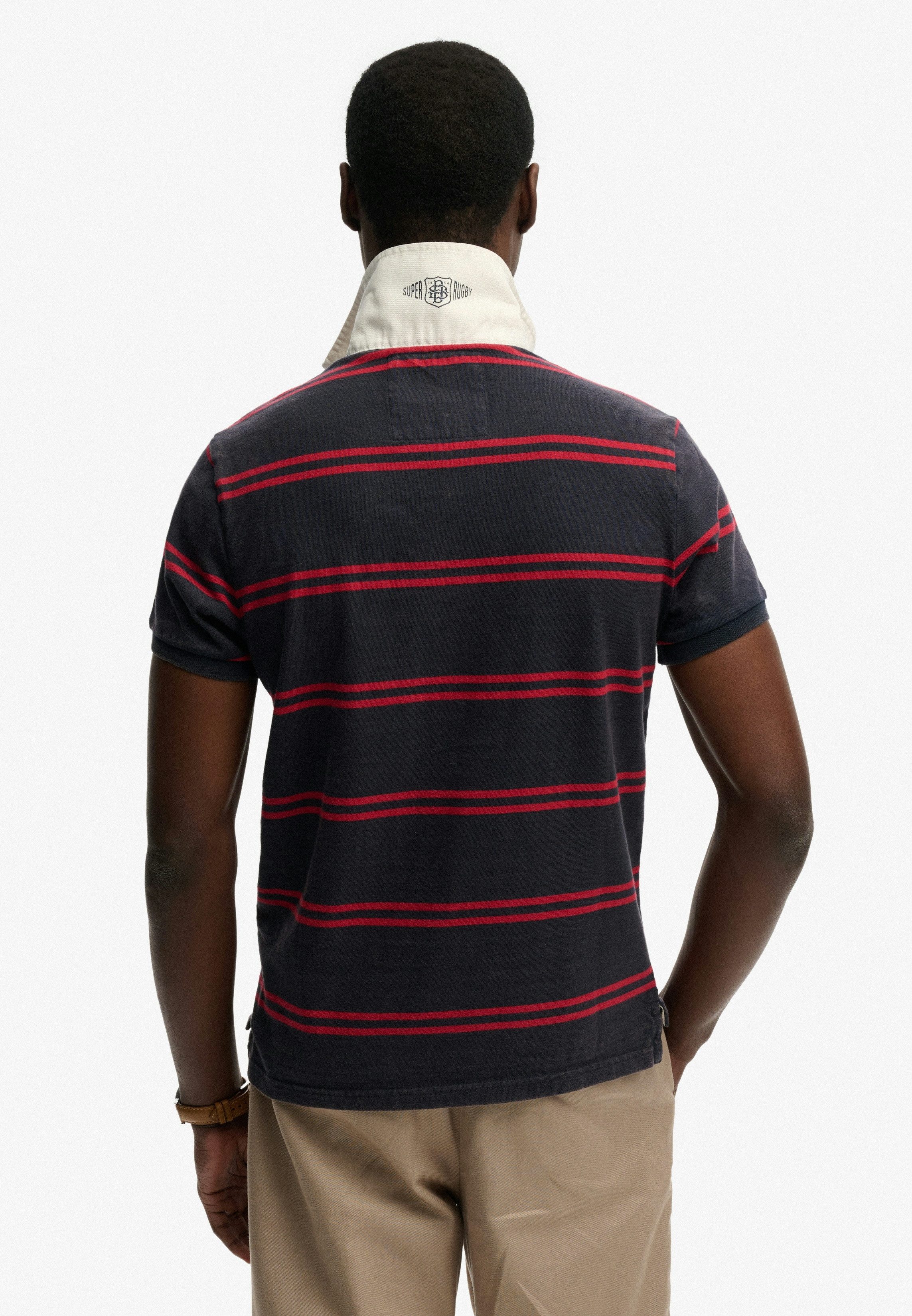Superdry Poloshirt DOUBLE EMBLEM JERSEY SS RUGBY im angesagten Rugby Stil günstig online kaufen