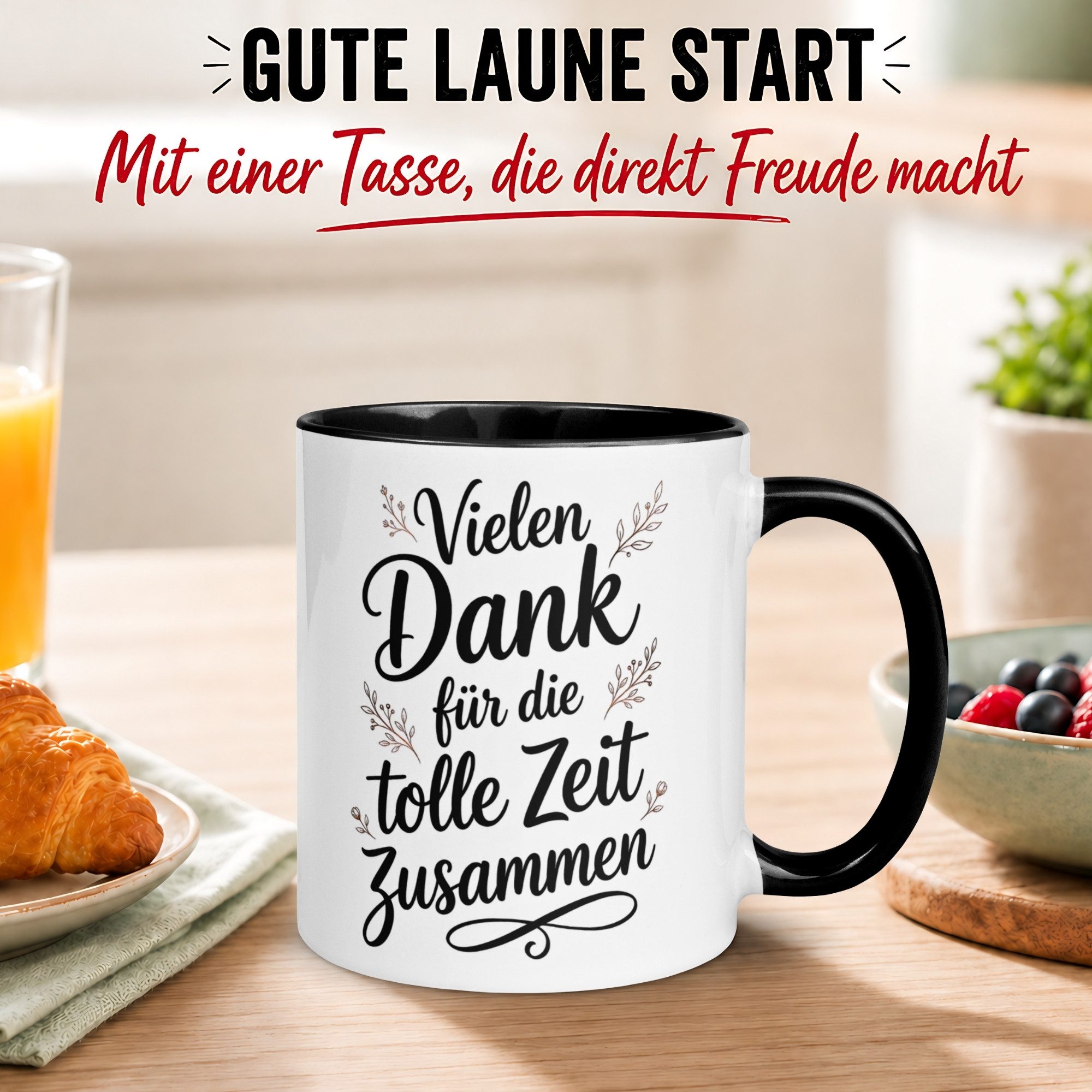 Momentals Tasse Abschied Kollege – Vielen Dank für die tolle Zeit zusammen – Geschenk, Gratis Versand · Links-&Rechtshänder · Spülmaschinenfest