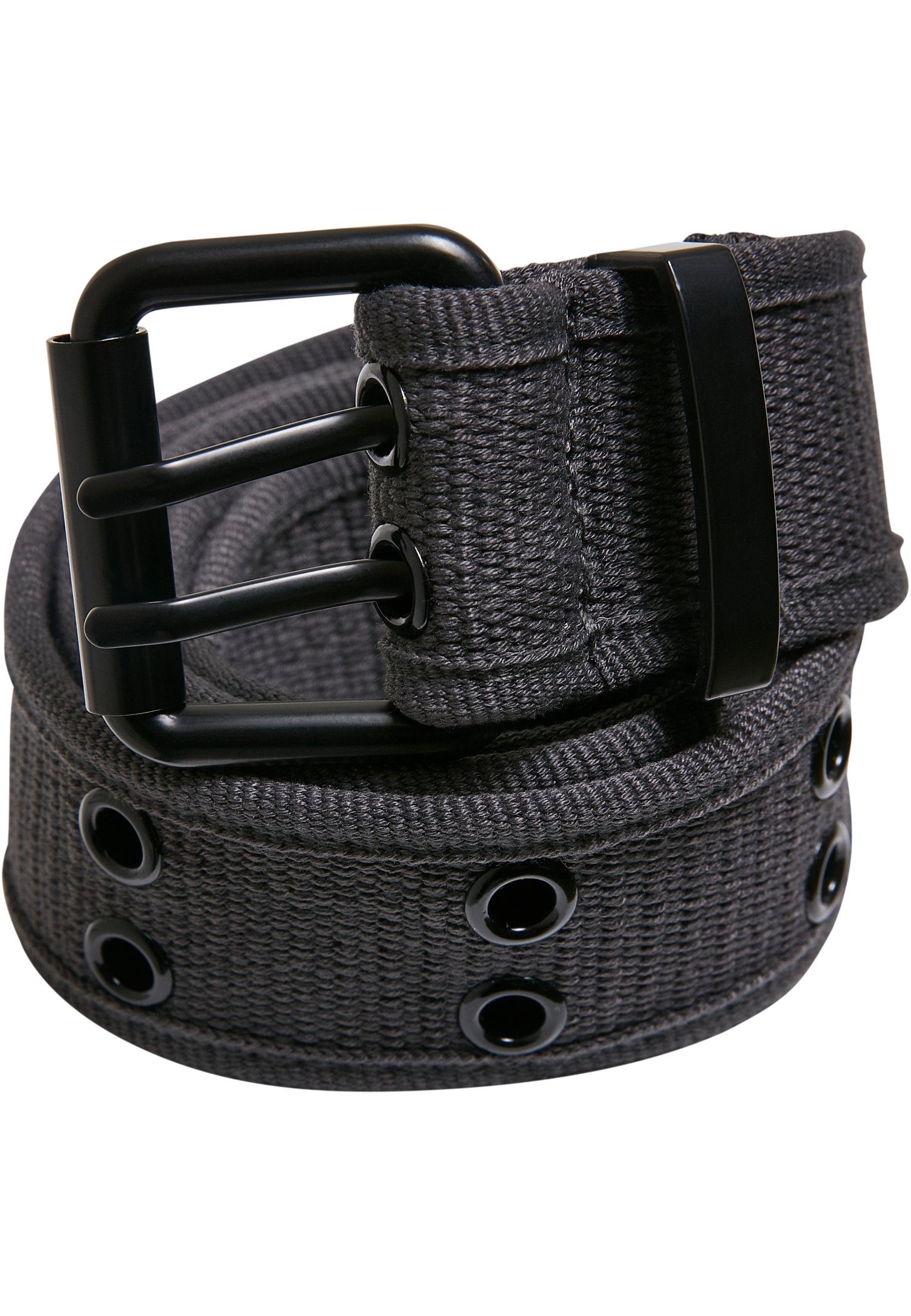 URBAN CLASSICS Hüftgürtel Accessoires Buckle Double Thorn Grau Belt Canvas