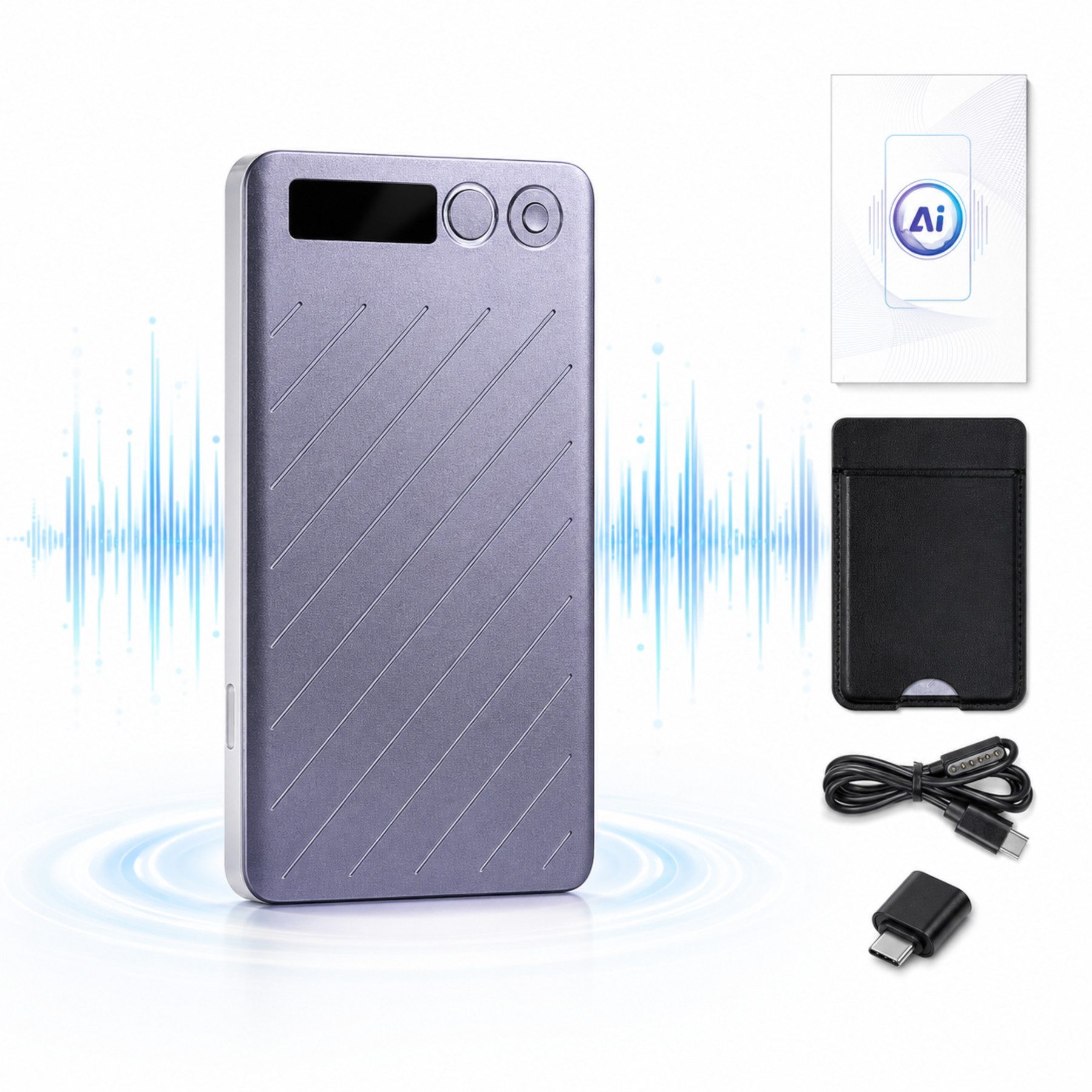 Fyrove 64GB mit Transkriptionsfunktion, Intelligentes Diktiergerät Digitales Diktiergerät (für Meetings & Vorlesungen, Mehrsprachiger Voice Recorder)