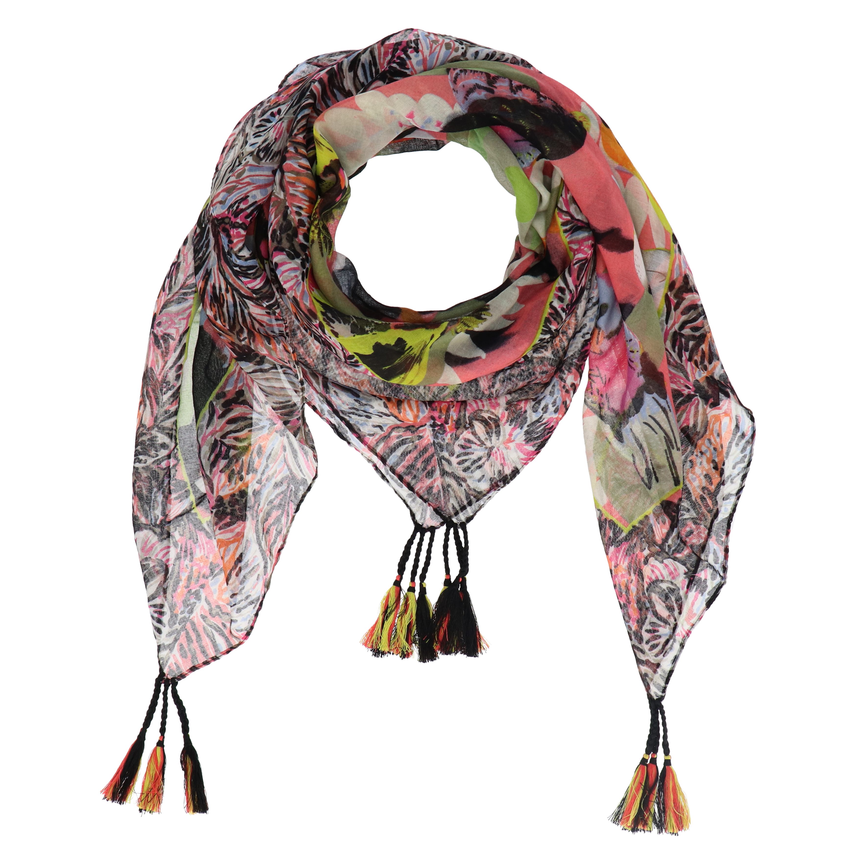halsüberkopf Accessoires Modetuch Tuch Tropical, mit Tasseln günstig online kaufen