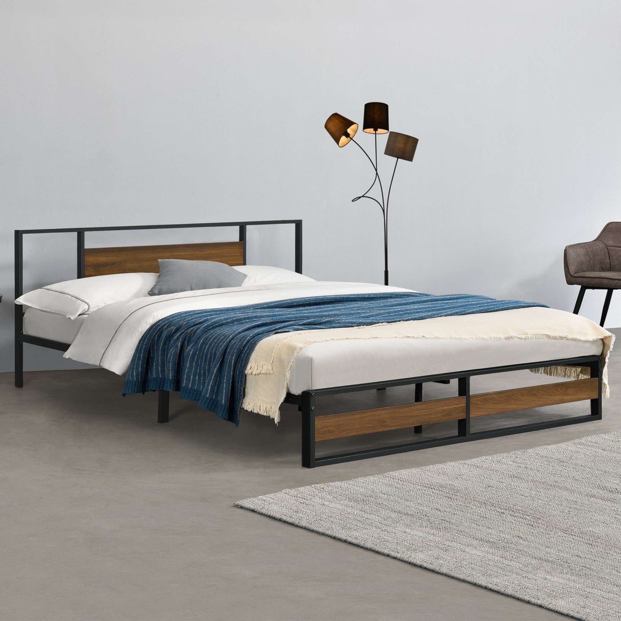 en.casa Metallbett, »Villach« Bettgestell 180x200 cm günstig online kaufen
