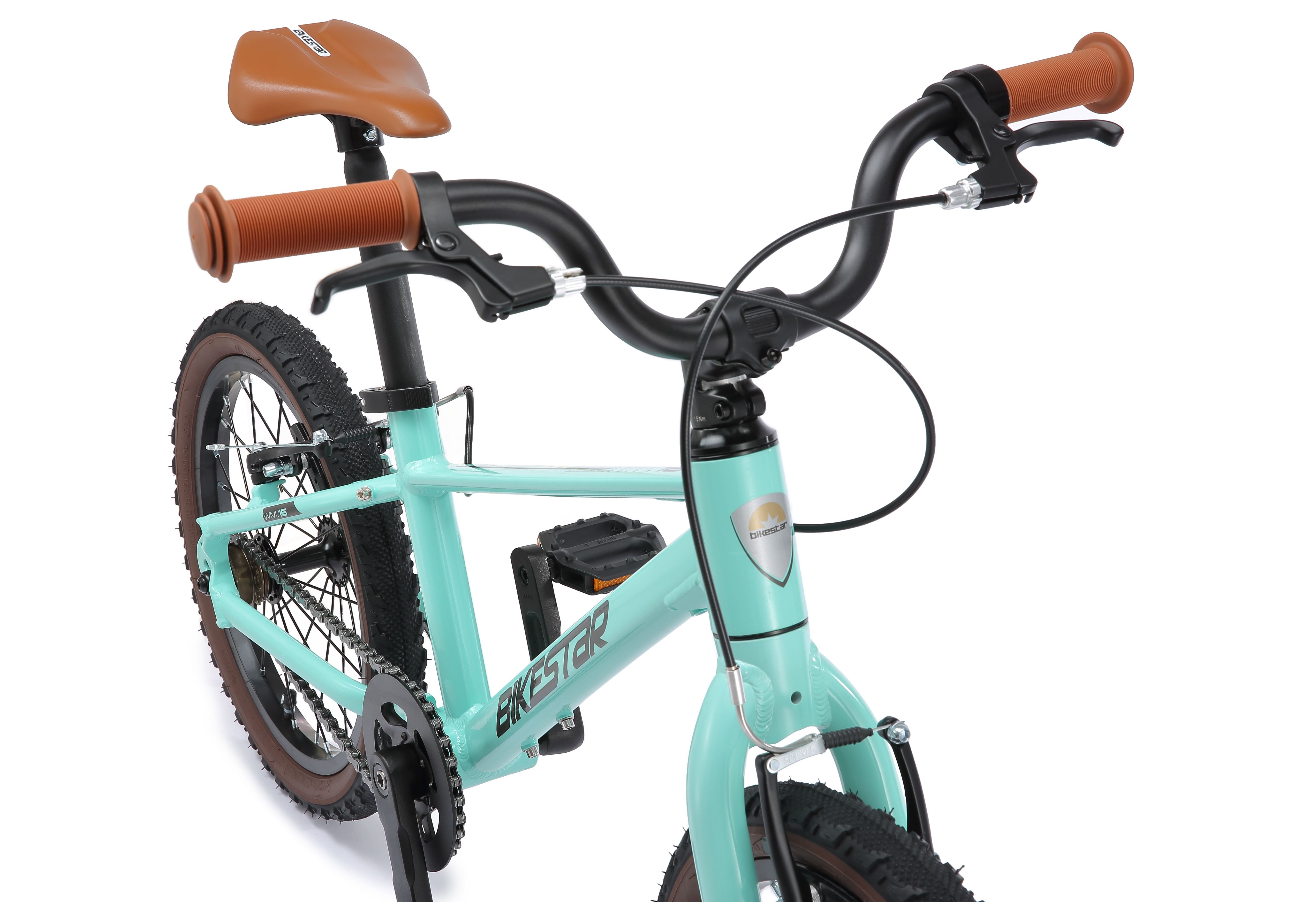 Bikestar Kinderfahrrad Leichtgewicht 6 kg 16 Zoll Aluminium ab 4 Jahre, 1 Gang, Reflektierende Reifen, leichtes Treten, ergonomischer Rahmen